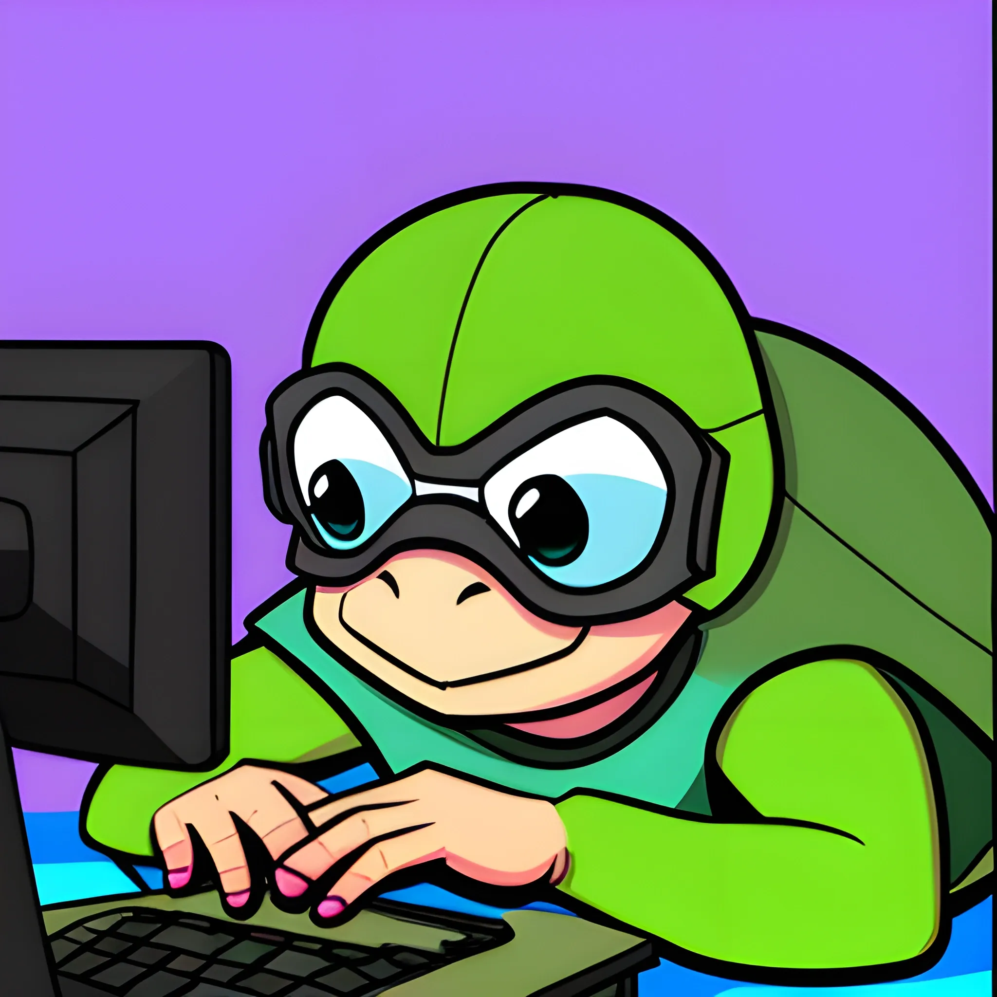 a lazy turtle gamer




, Cartoon