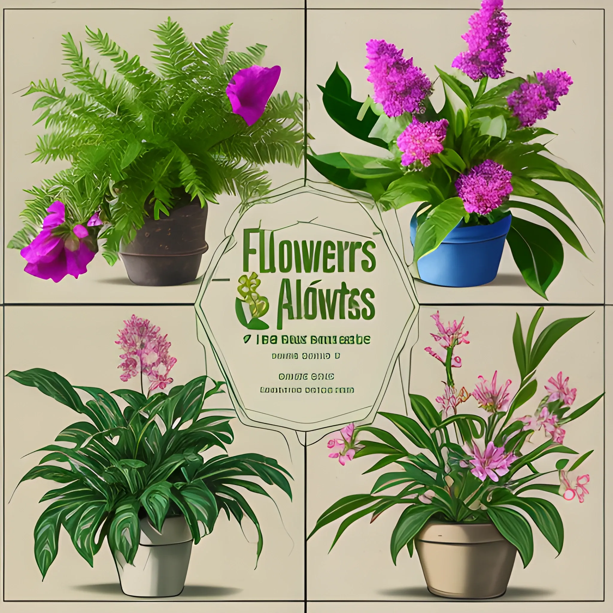 flowers and plants with A