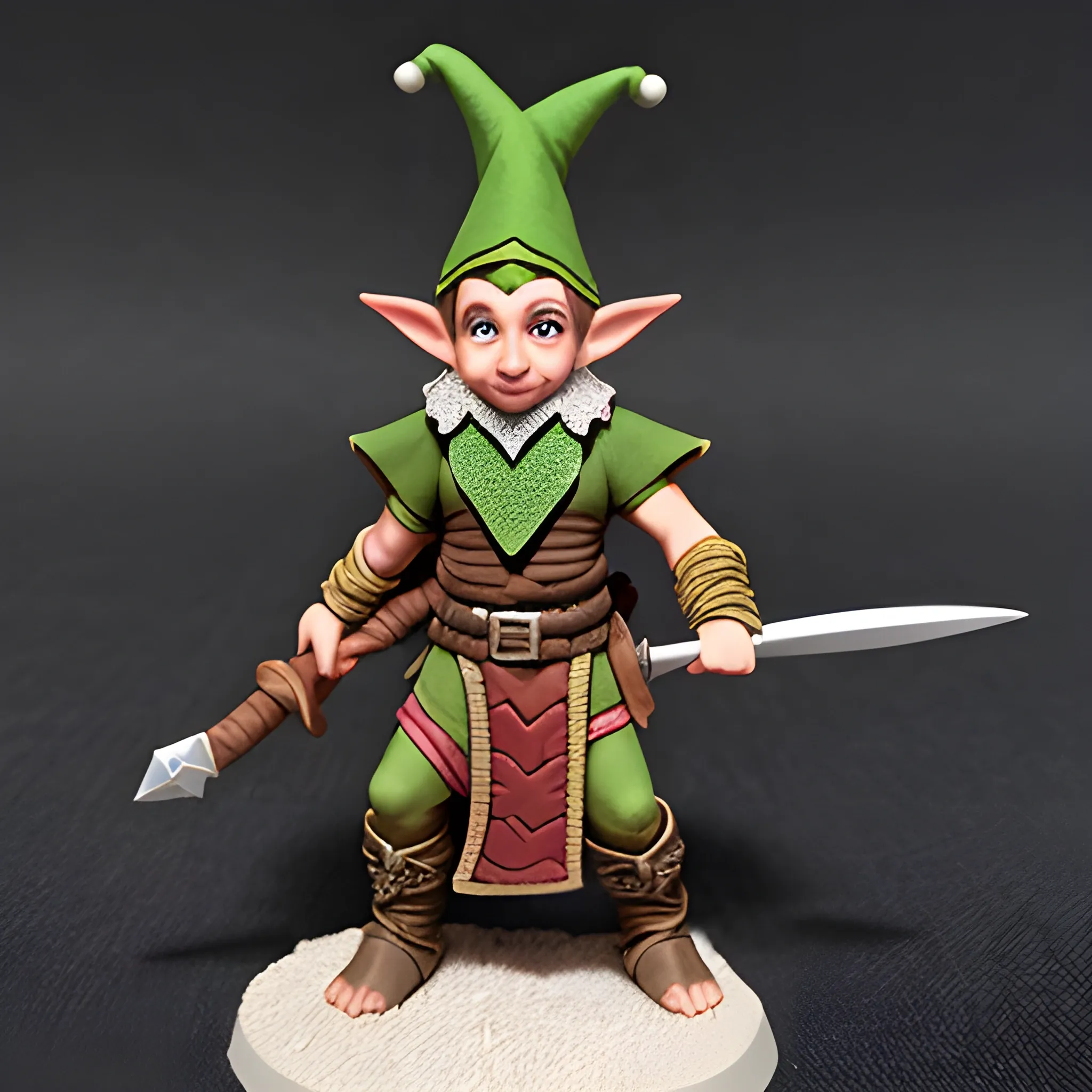 A Dungeons and Dragons elf, complete view of him