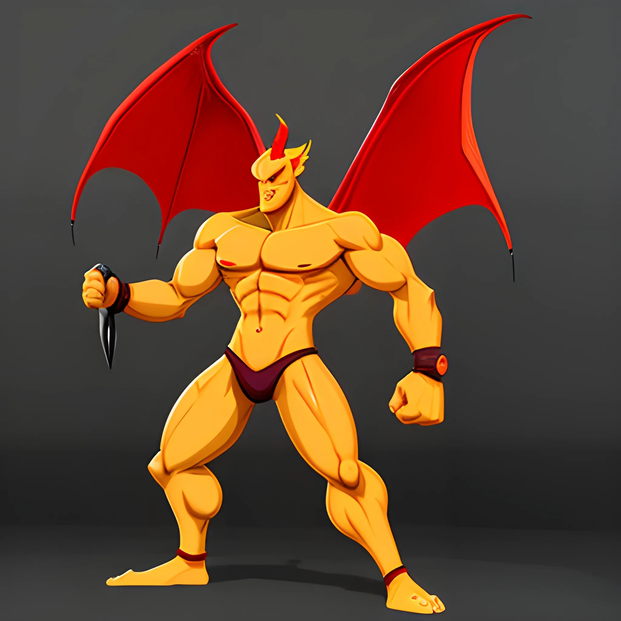 create a full  animated body of a character that is a cartoon Mango gamer , with a  small red dragon