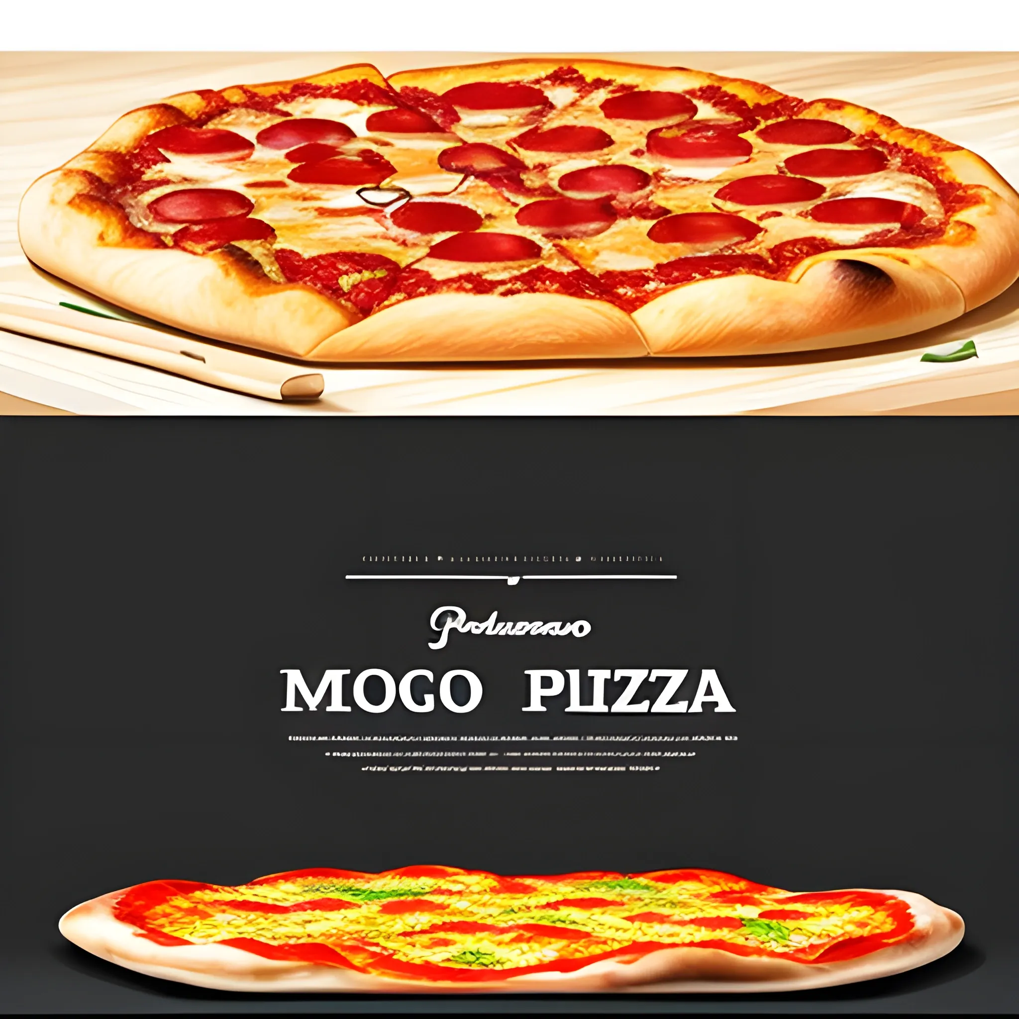 Create a homepage site banner, a transparent image with pizza' ingredient like pomodoro, mozzarella e basilico and a background with the illustration of a pizzeria in a small country town. The style is pencil sketch and it would be very thin and light