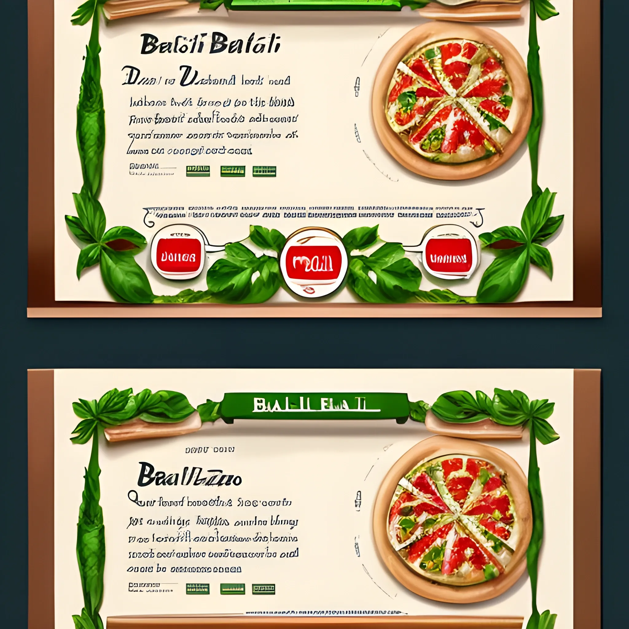 "Create a banner for the website of a pizzeria named Basilic, where basil is the predominant element. The image should clearly convey the atmosphere of an authentic village shop that uses only genuine and fresh ingredients. The requested style is a freehand pencil drawing with fine and clean lines, without too many details or colors. The goal is to portray a simple, fresh, and high-quality image, emphasizing the connection with the use of basil in pizza preparation."