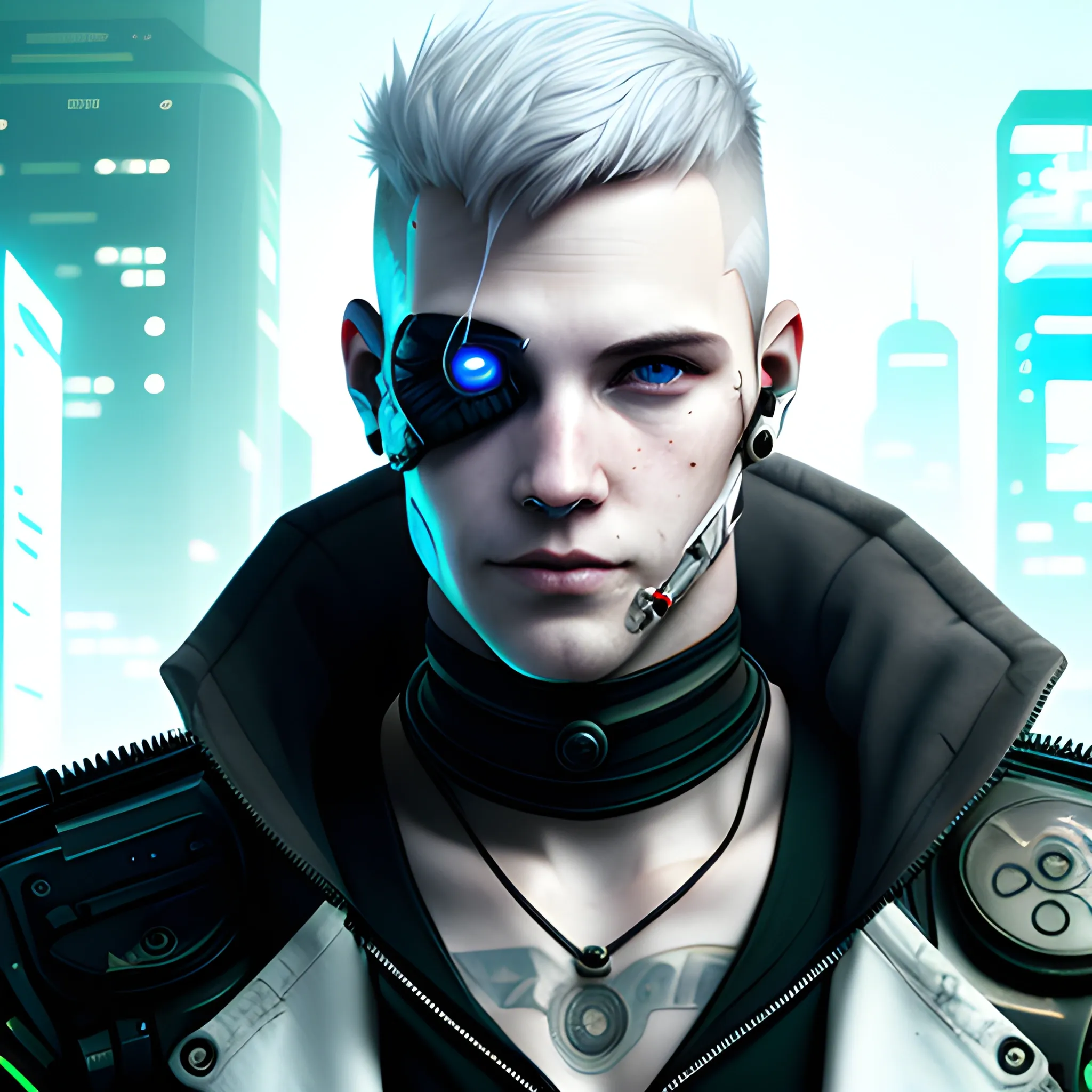 Cyberpunk White Male 
