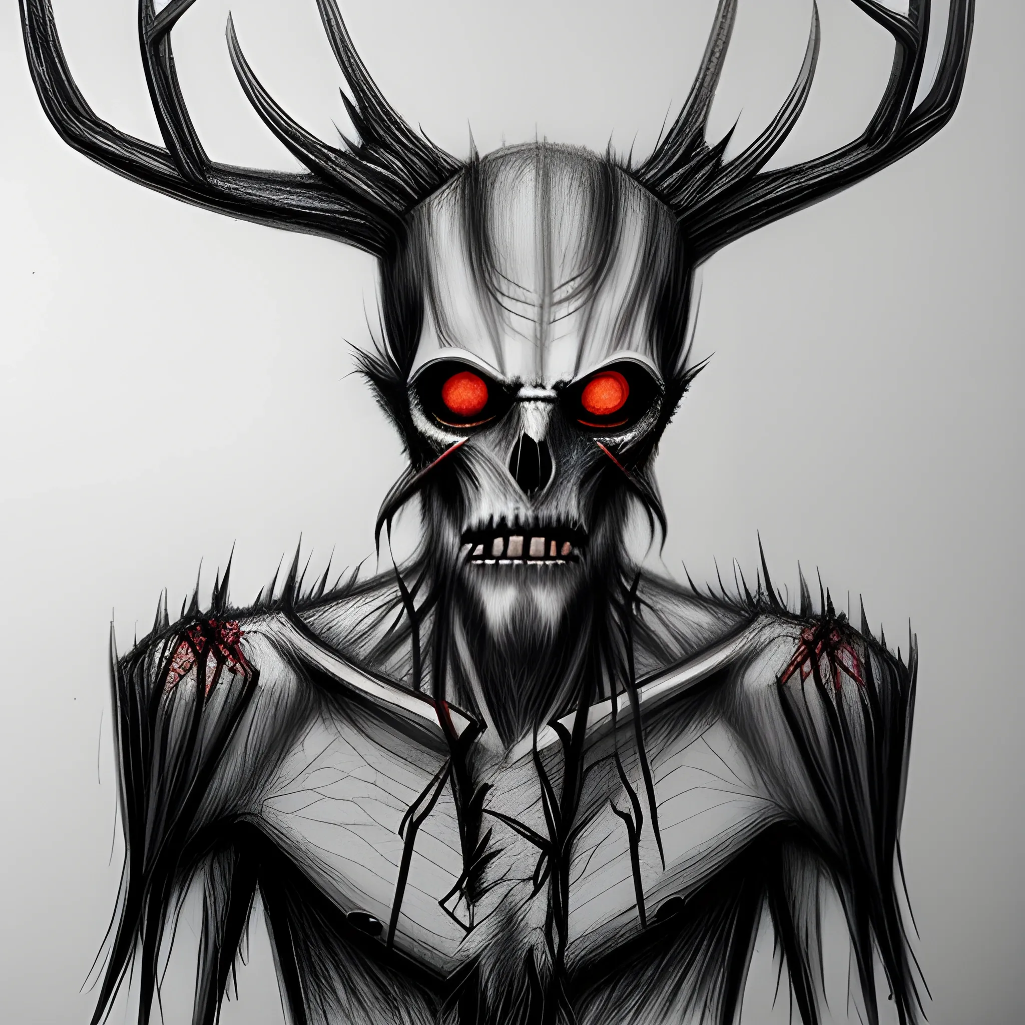 , Pencil Sketch ,wendigo