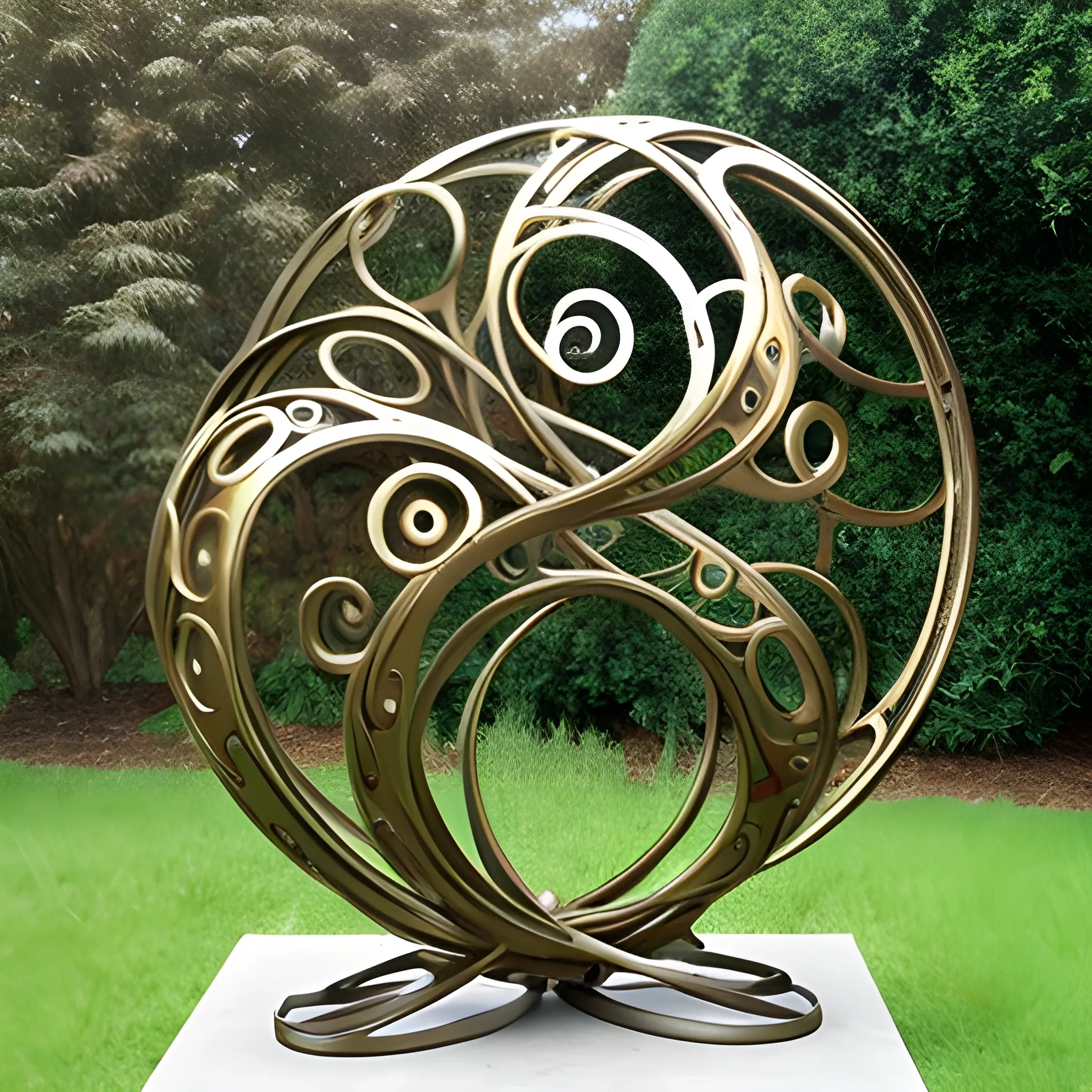 organic sculture metal decoration
