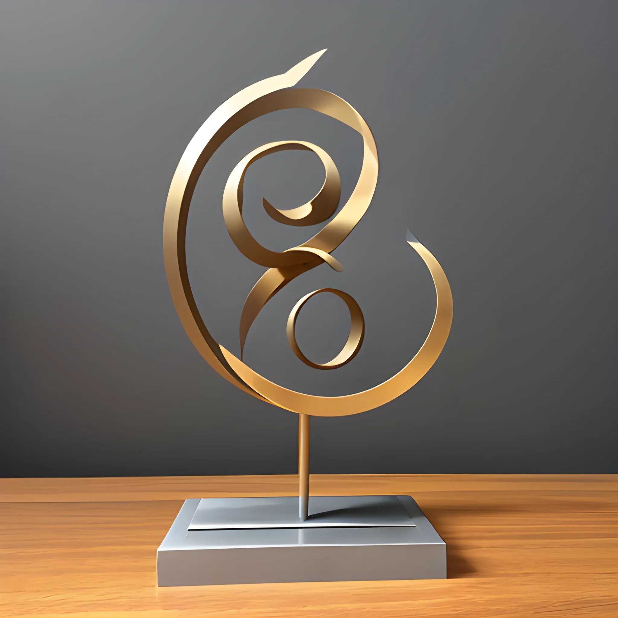 abstract sculpture metal decoration
