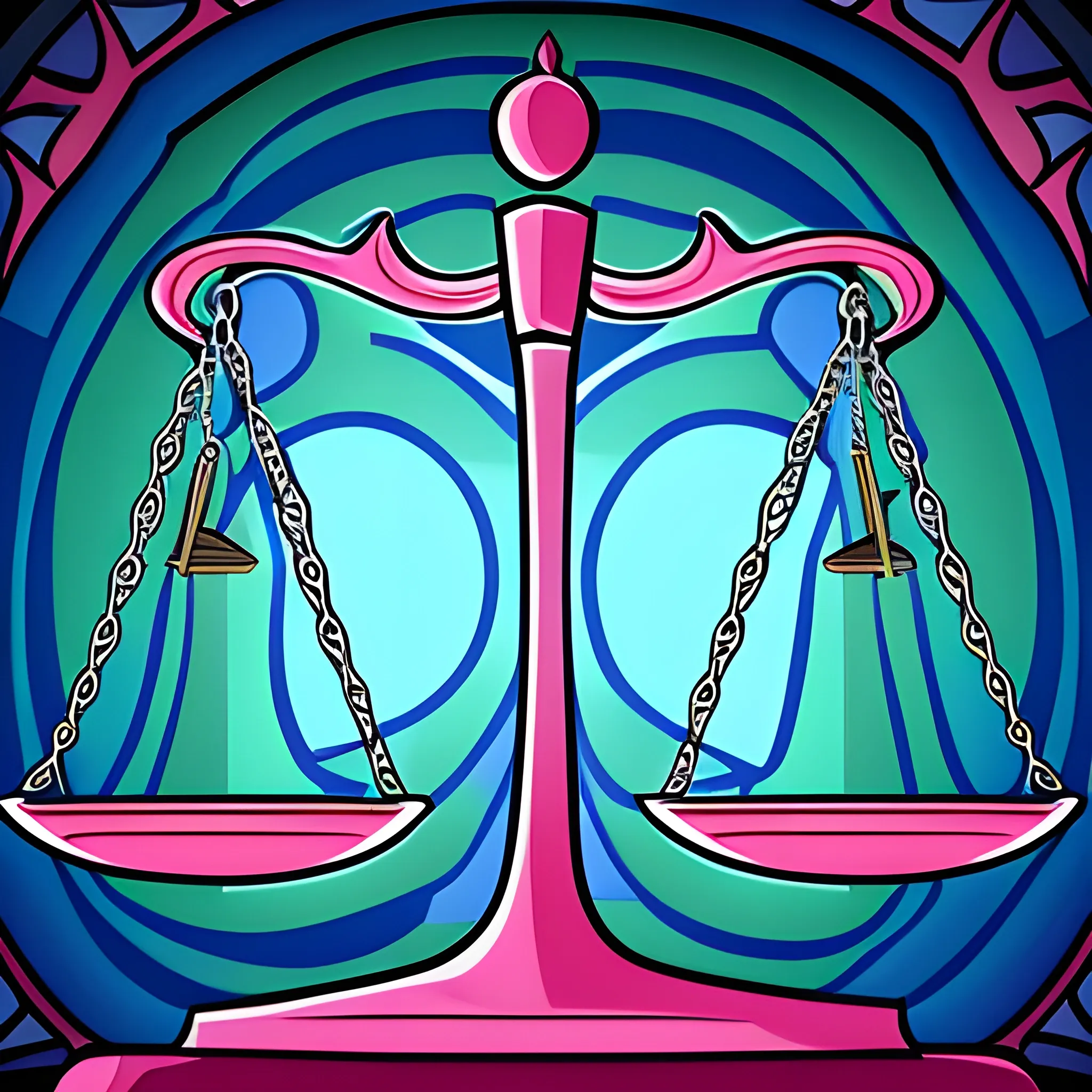 Scales of justice. Cartoon Style, Cartoon, Trippy