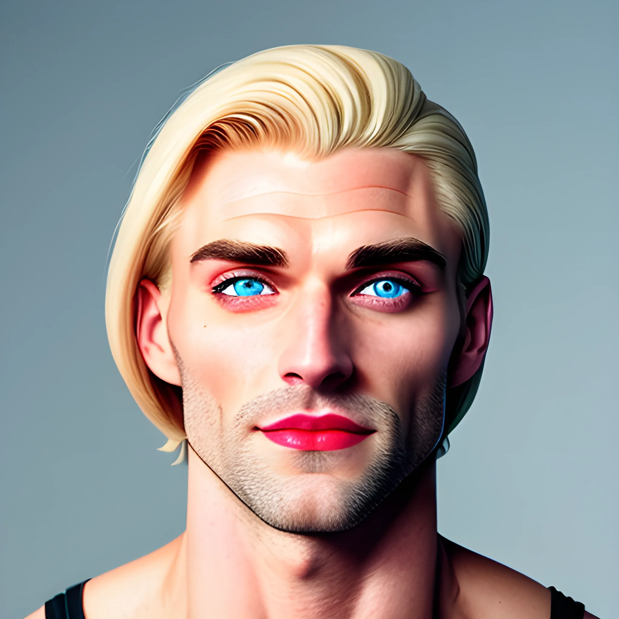 
30 years old Male gymnast, fit and athletic build. Blond hair, lightly freckled, open and generous smile, blue eyes, and a wholesome Nebraskan appearance. sweet, innocent, and guileless.
Tight build, muscular, and powerful.
Blond hair on his body.
Moderately large, low-hanging balls with straight hairs.
Crystal blue eyes, a flushed face during arousal.
Thick and massive penis, tapered to the glans covered by a pale hood.
Beautifully round and hard ass.
Youthful, healthy, and sun-exposed skin.
Facial Characteristics: Beautiful face with full red lips, crystal blue eyes.Pug nose with freckles, and smooth, golden-hued skin.