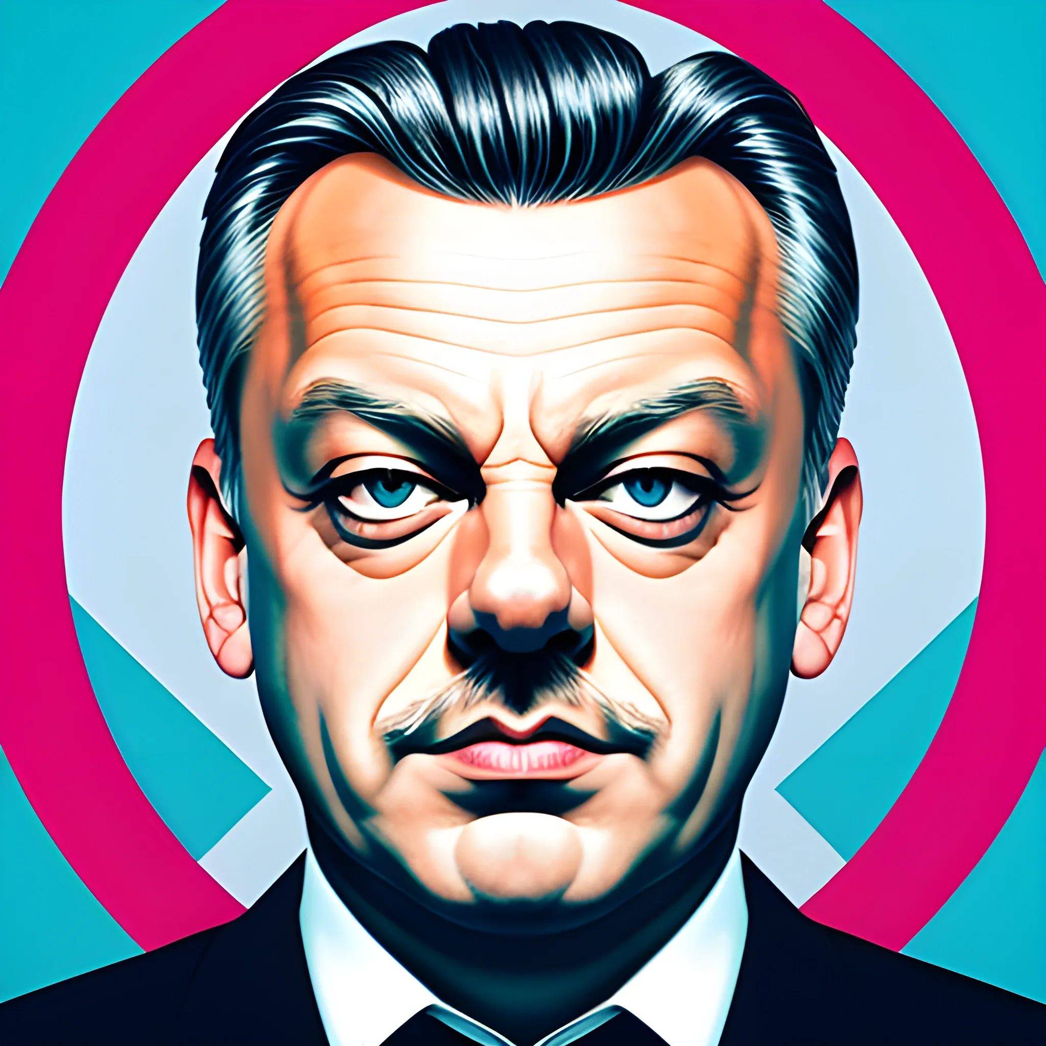 Orbán Viktor , Geometric , Funny art