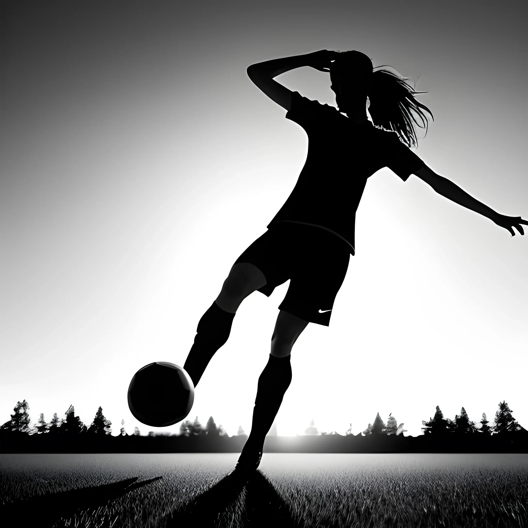 model, silhouette, soccer