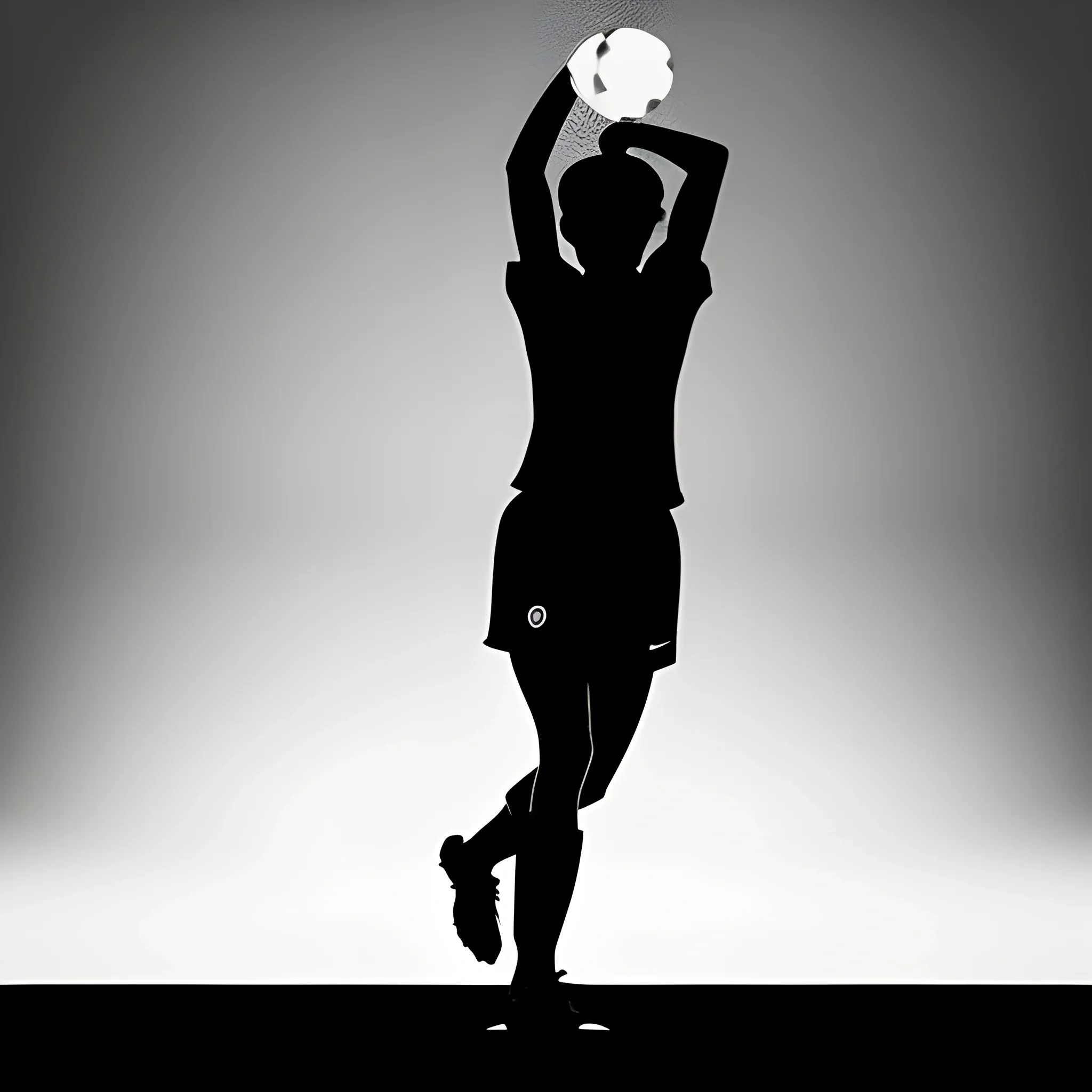 female, silhouette, soccer