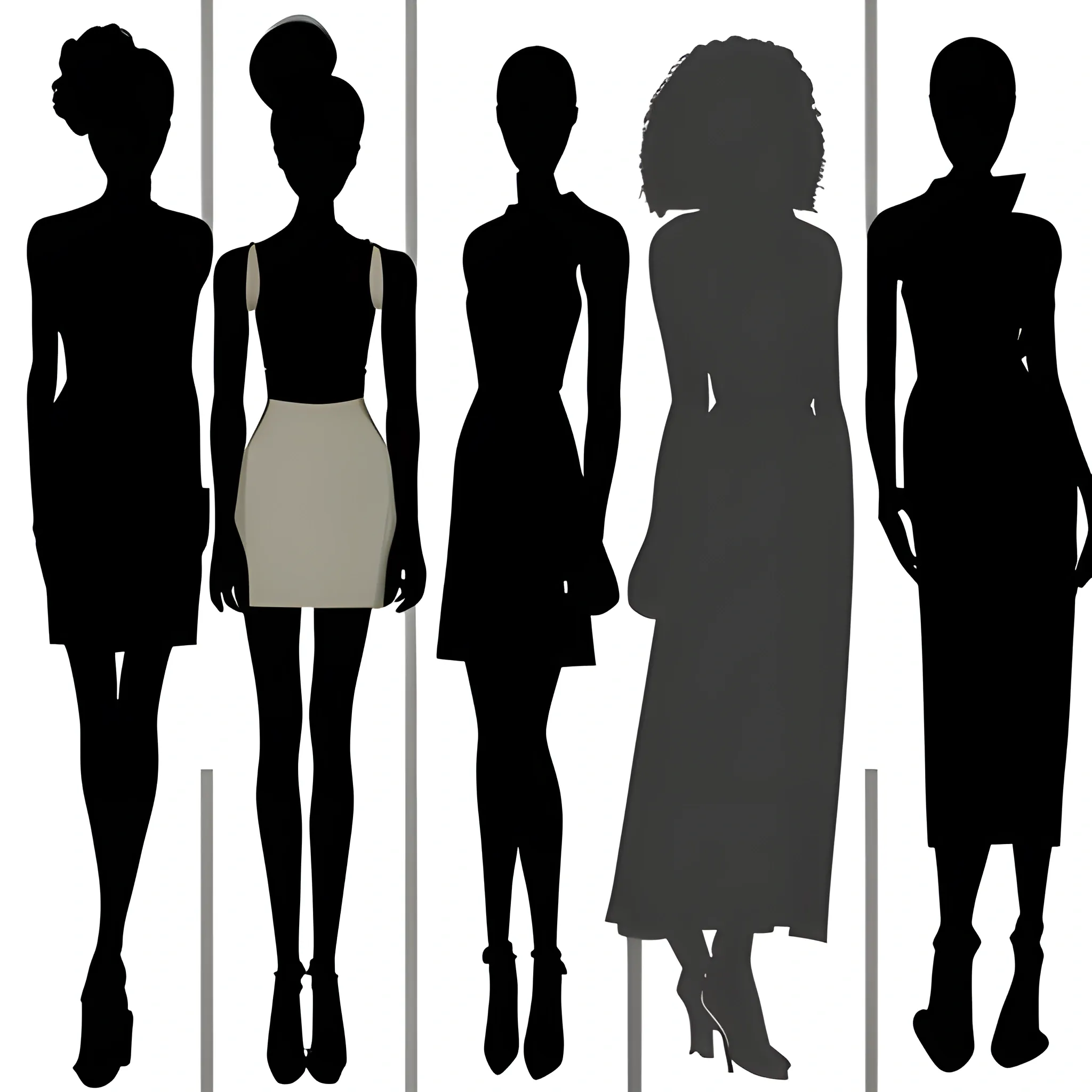 fashion, female, silhouette