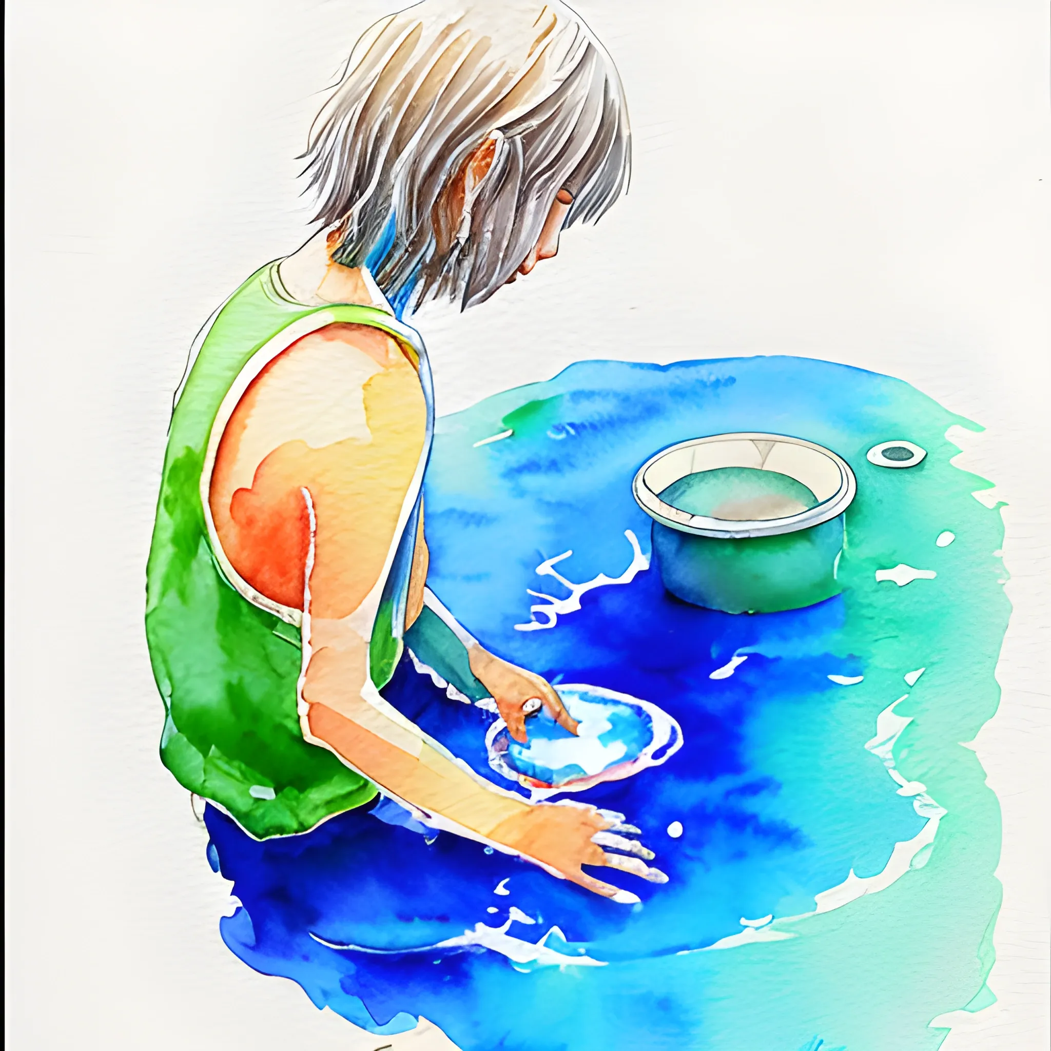 Human, , Water Color Arthub.ai