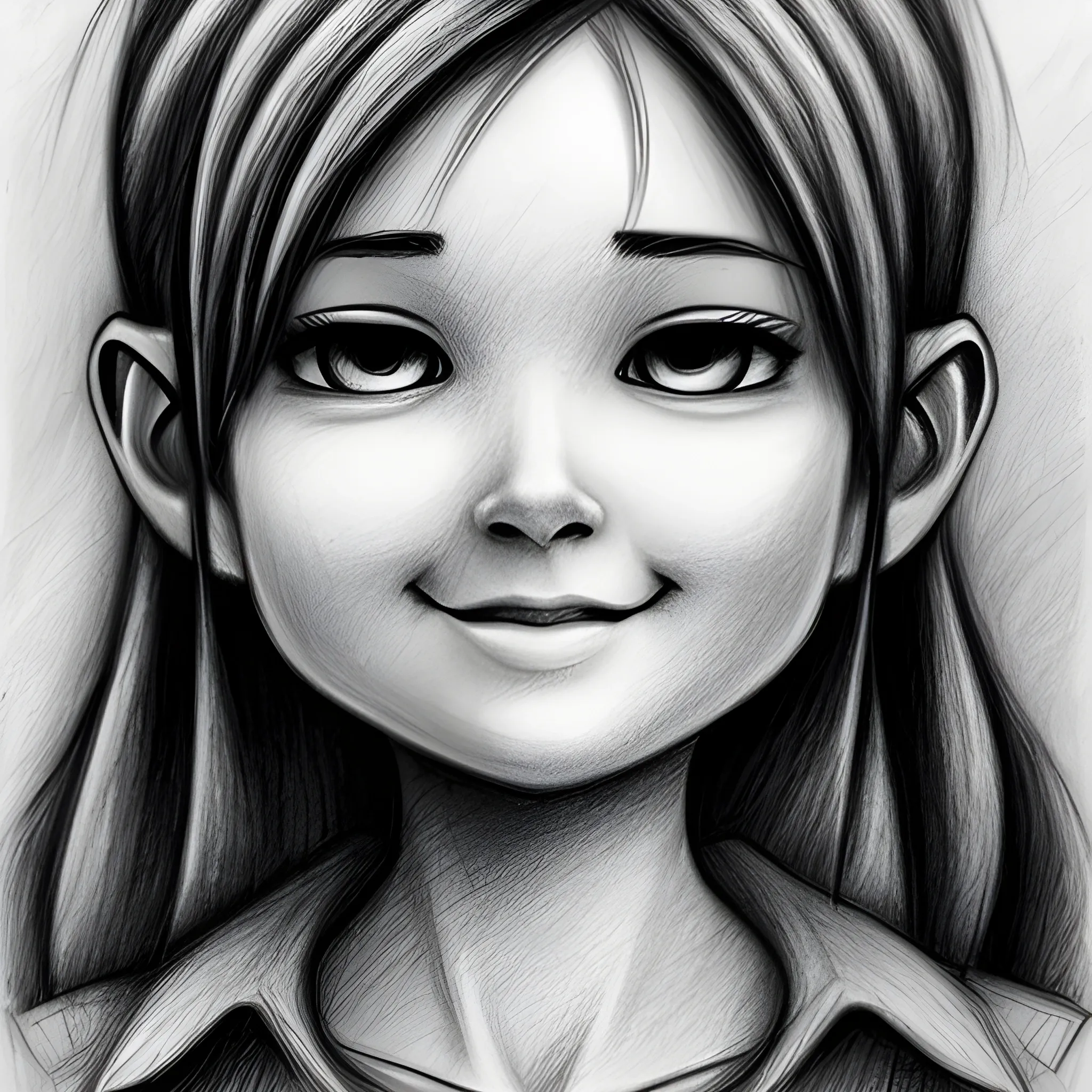 Human, ,Pencil Sketch, Cartoon Arthub.ai