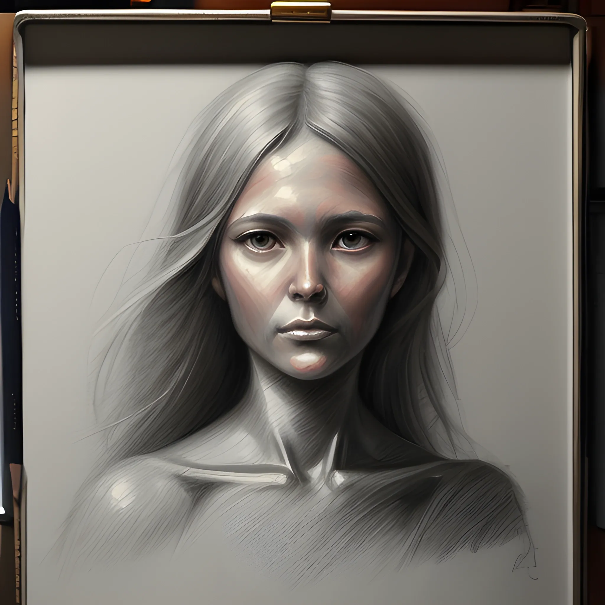 Human, ,Pencil Sketch, , Oil Painting Arthub.ai