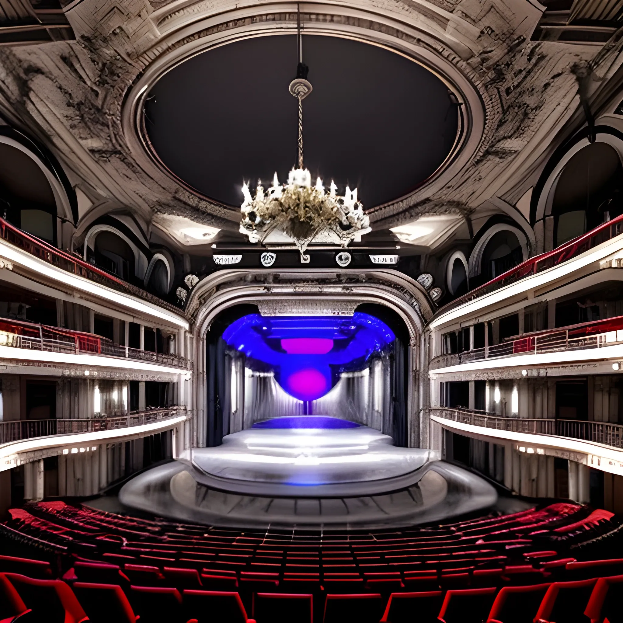 gran reapertura del teatro nacional, con nueva infraestructura futurista y modernas instalaciones, 