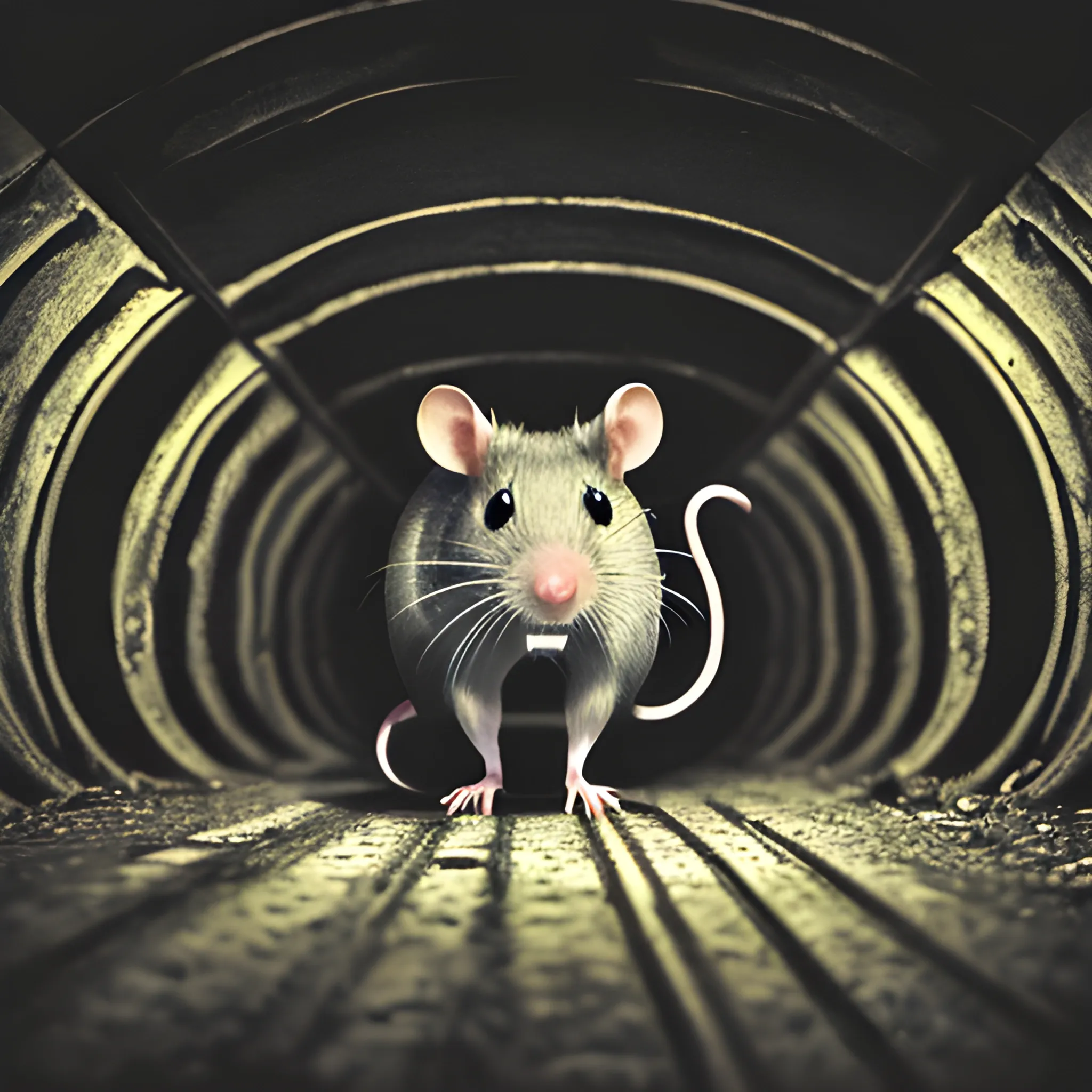 rat, underground, dark, Trippy