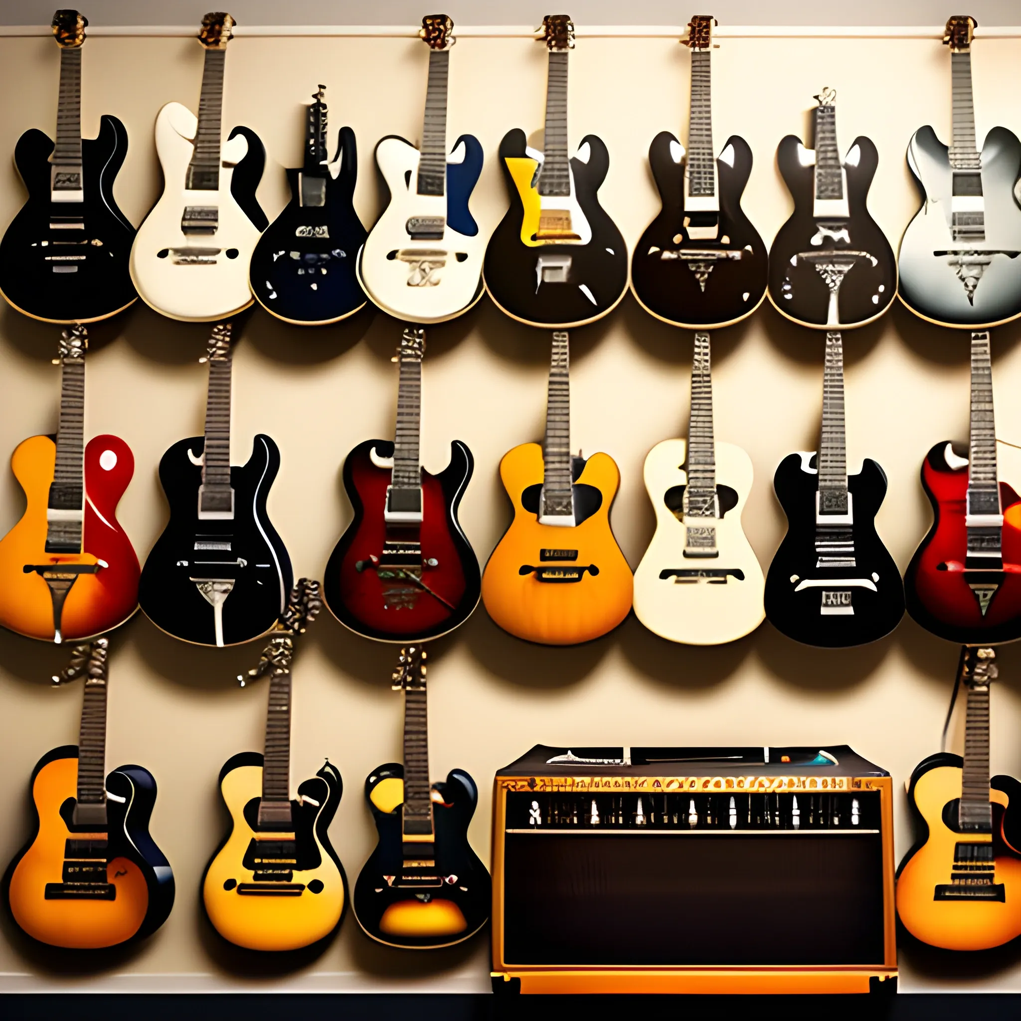 wall of guitars