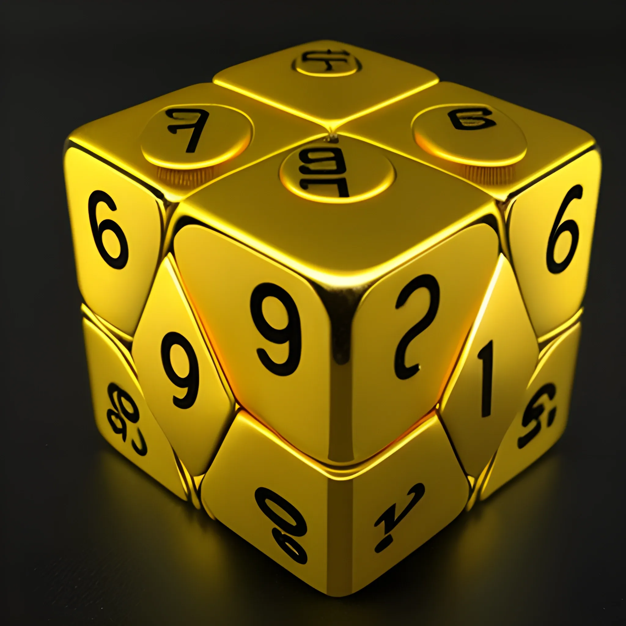 Golden dice six sided