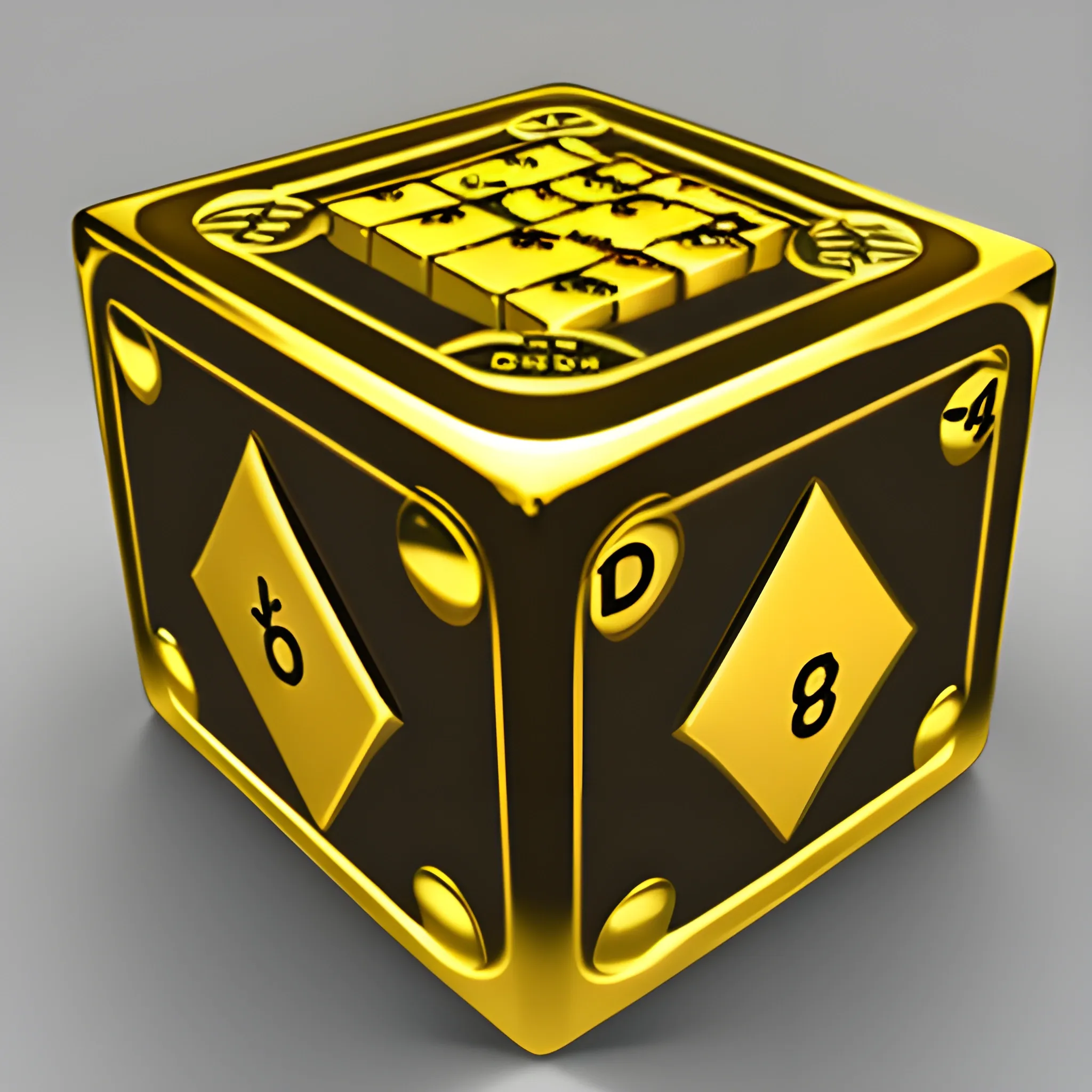 dnd golden dice square dice