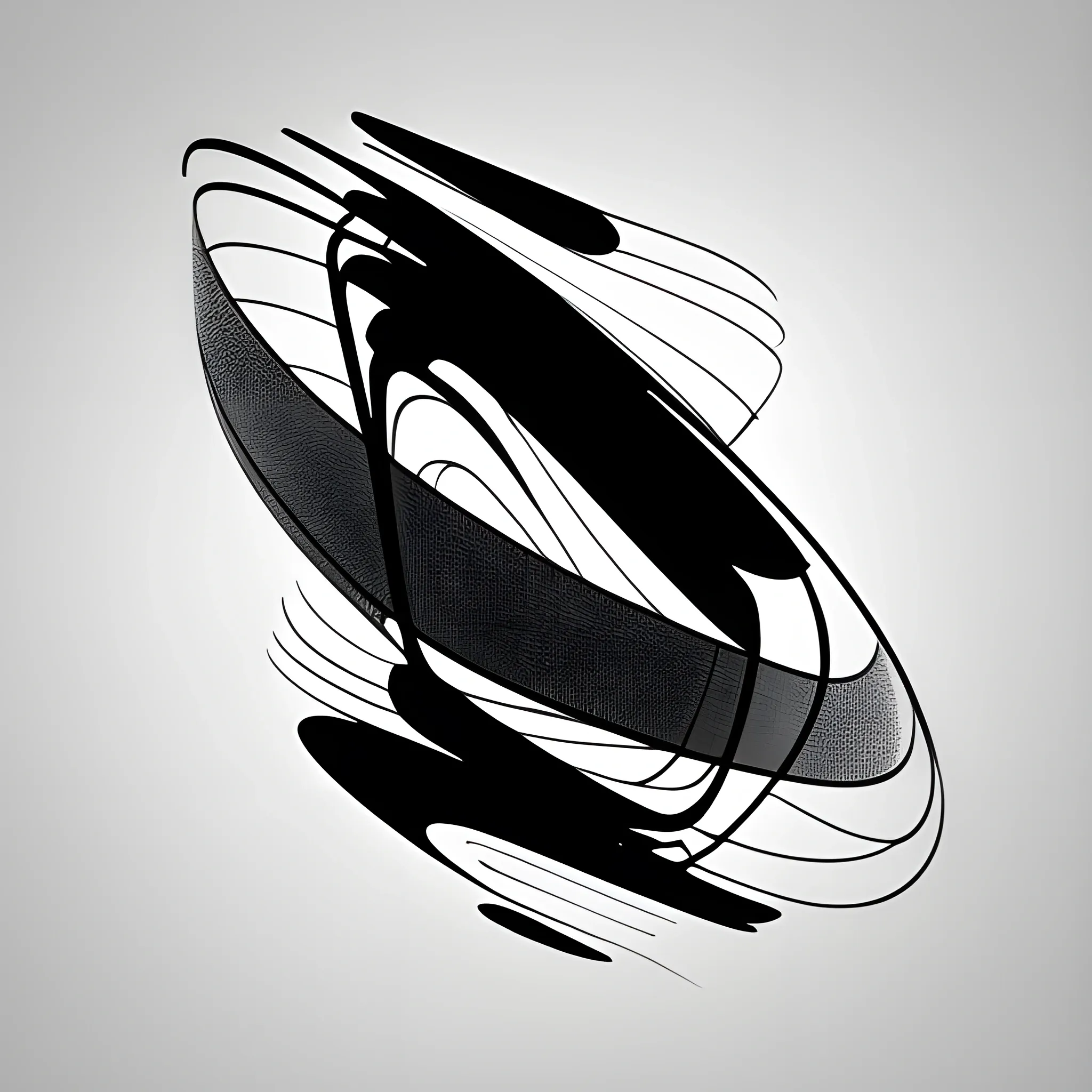 an abstract form with black ink of an abstract form