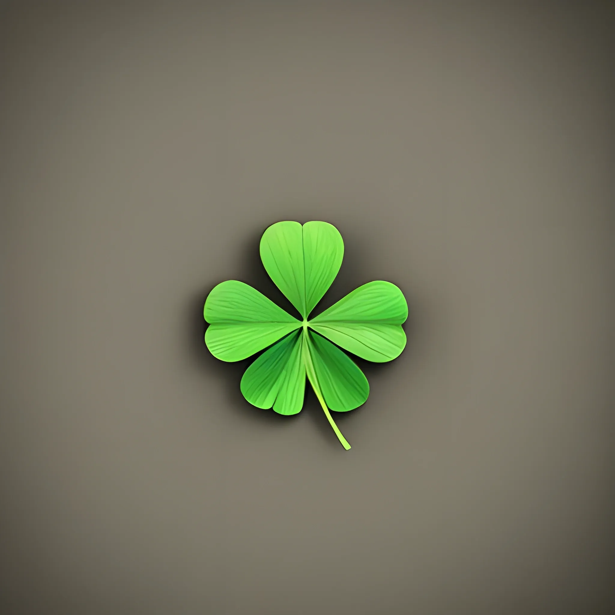 Realistic dry dead four leaf clover 