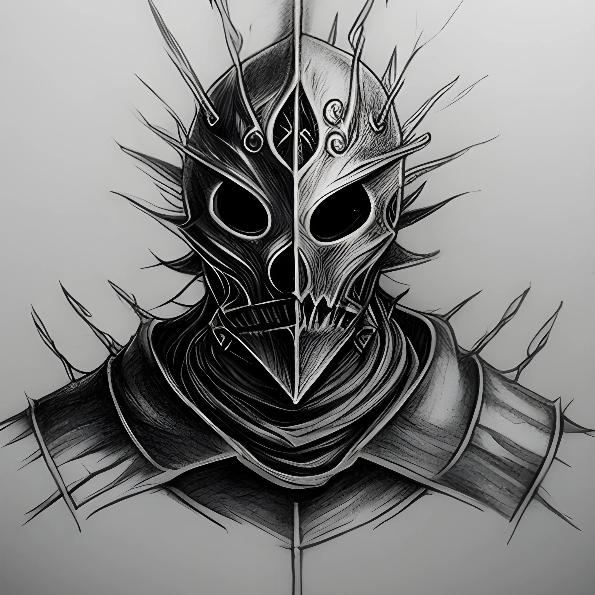 Dark souls style tatoo , Pencil Sketch - Arthub.ai