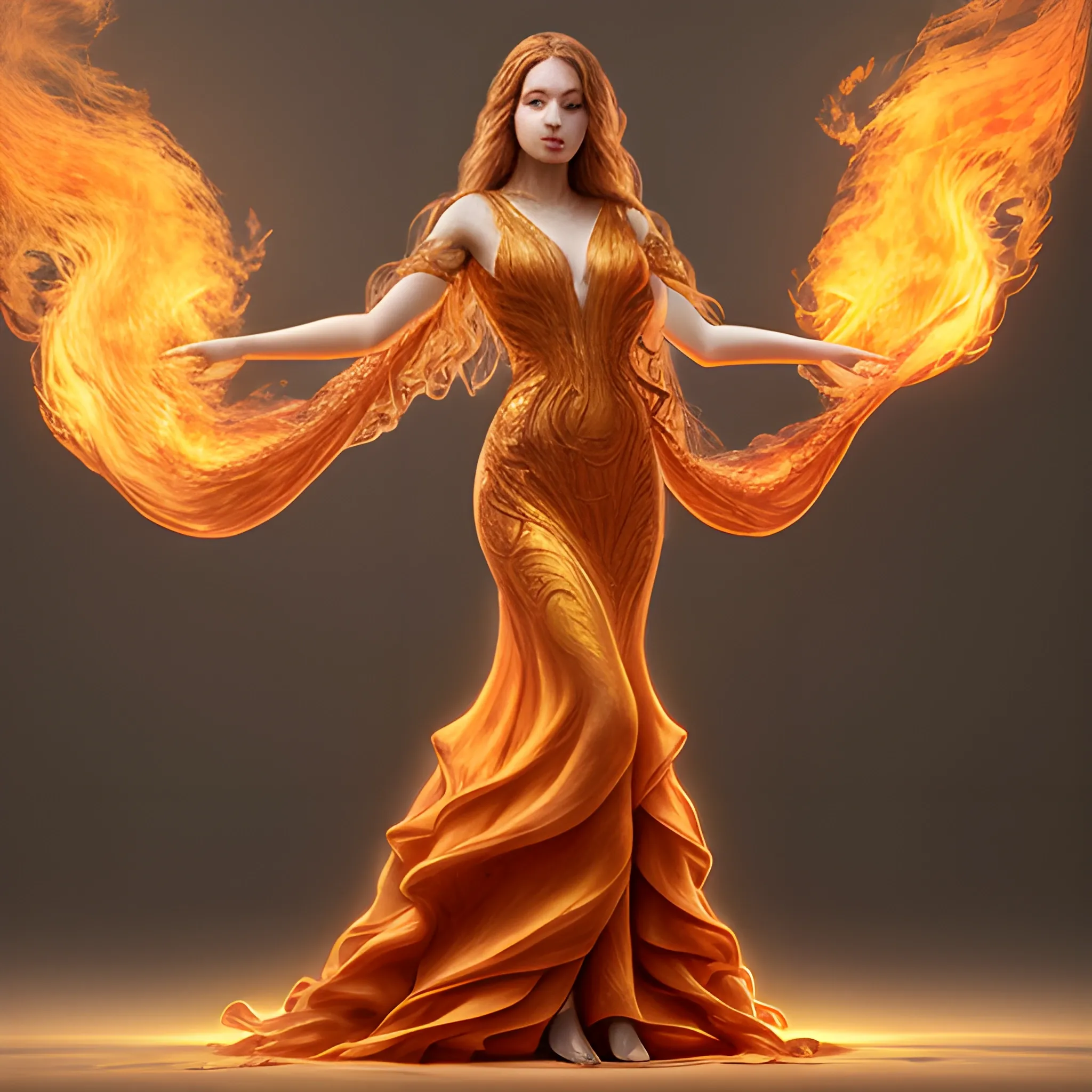 Photographic quality.
Charming, a woman floating in the air, woven from fire. in a luxurious, fiery dress. with charming, long hair. super realistic. deep detail. volumetric light. super 4k quality. elaborate light, shadows, reflections and highlights.
, Pencil Sketch