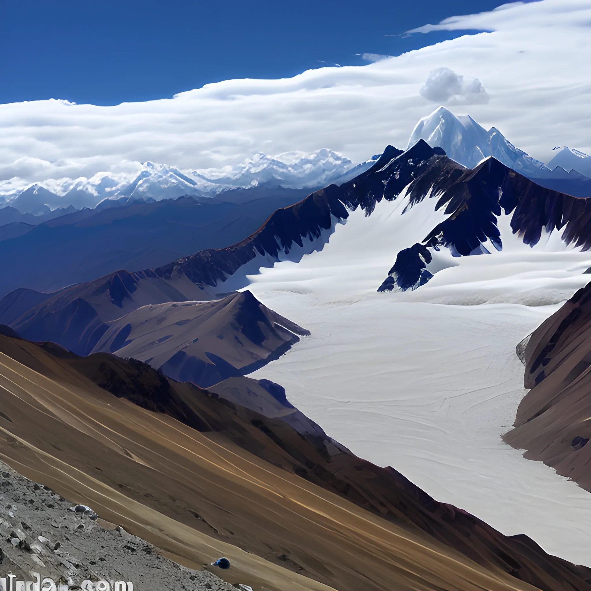 illimani visto de un lado
