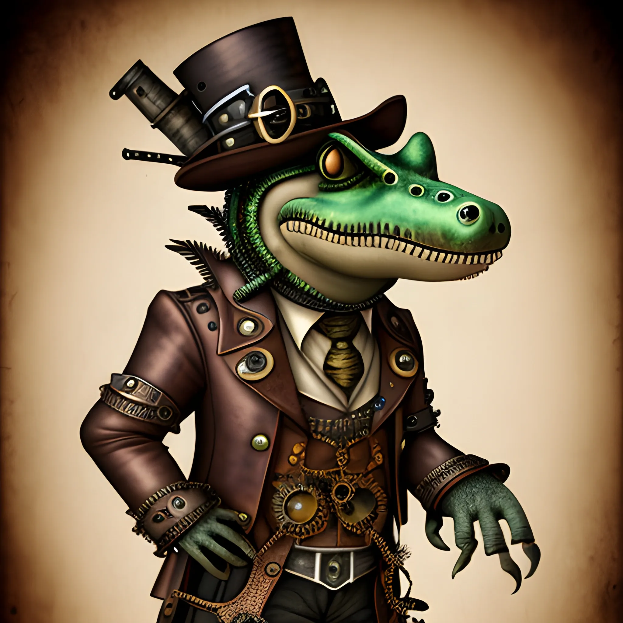 Steampunk Crocodile. 