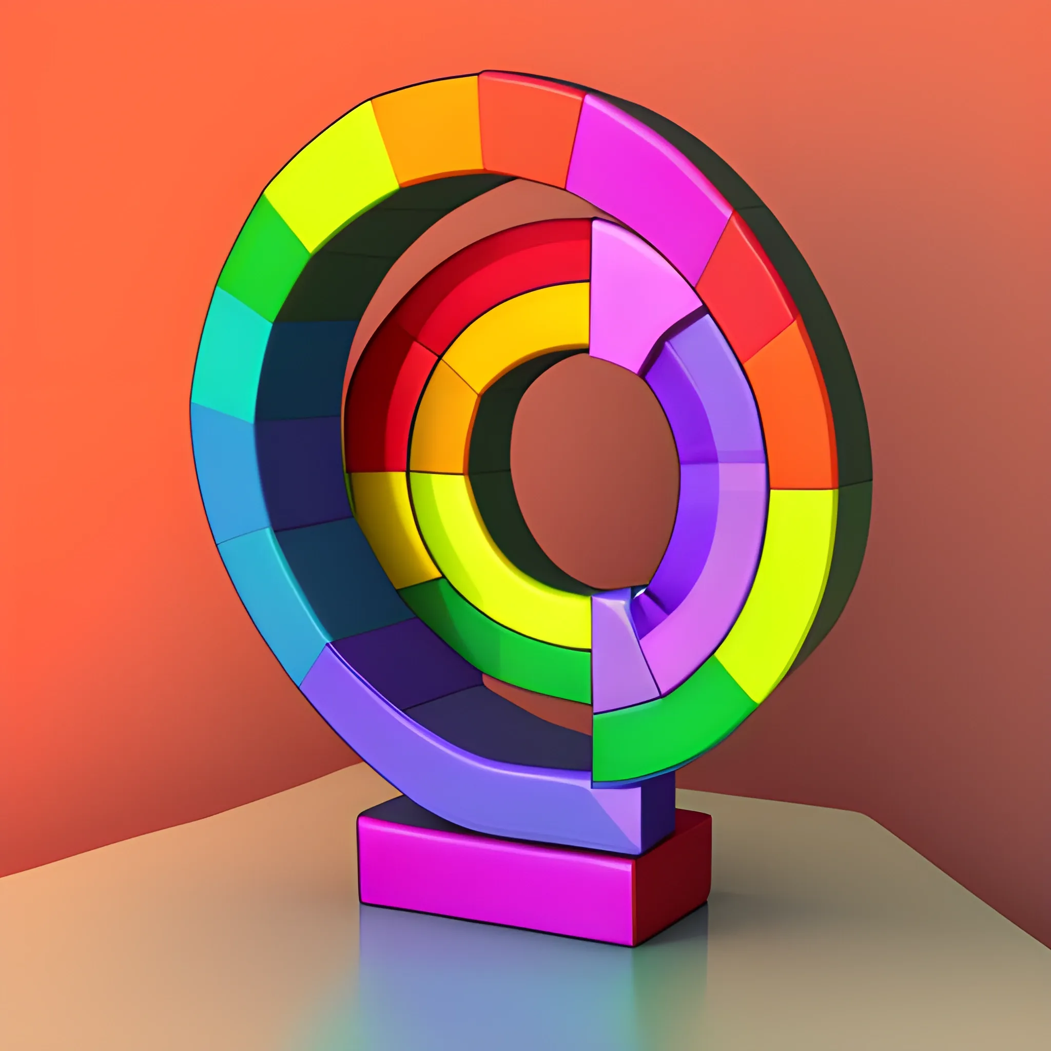 trut arcoiris, 3D