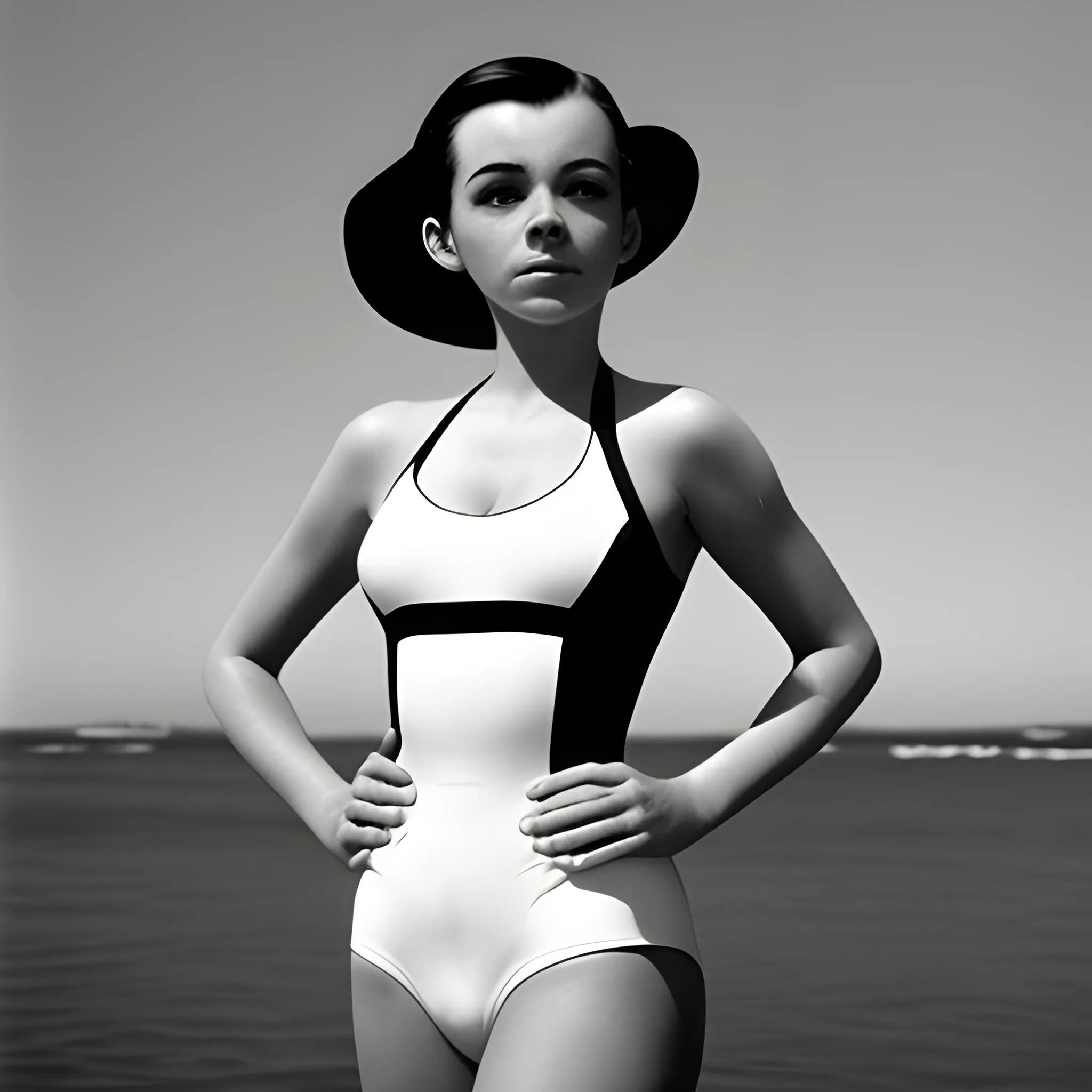 Donald duck filme une femme en maillot, photographie noir et bla... -  Arthub.ai