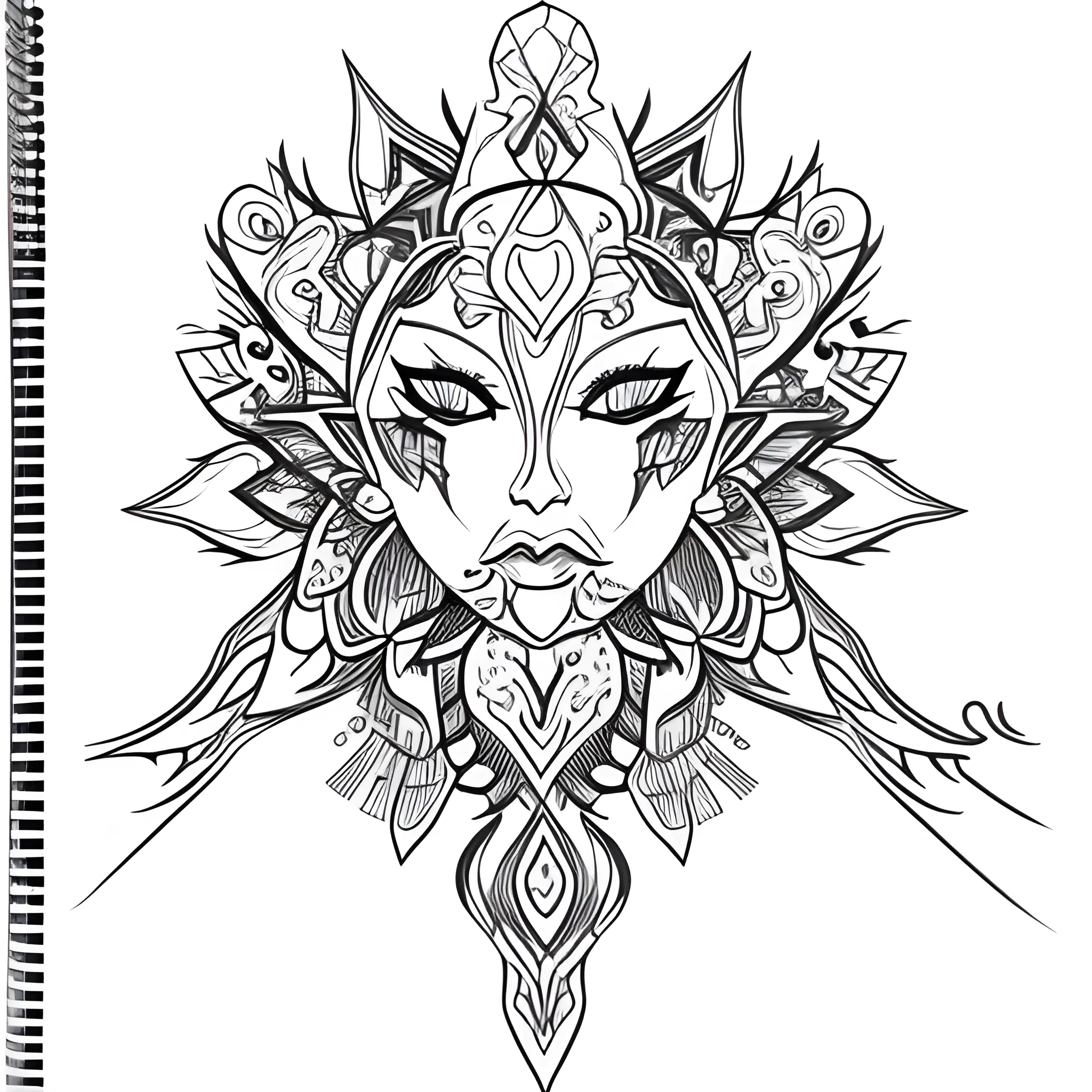 Tattoo Design line sketch - Arthub.ai