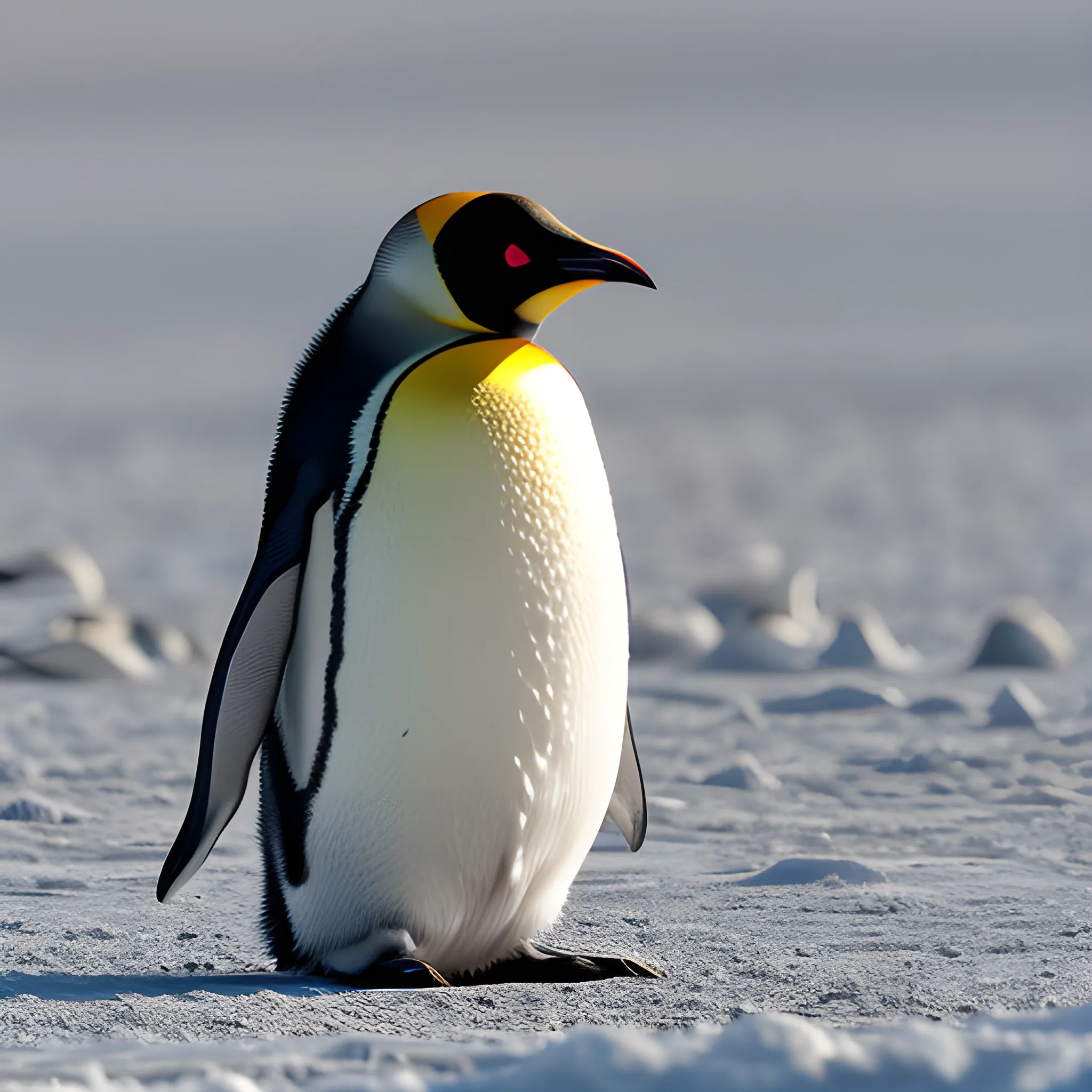 Photo, very young emperor penguin chick,without yellow, with only black and silver,