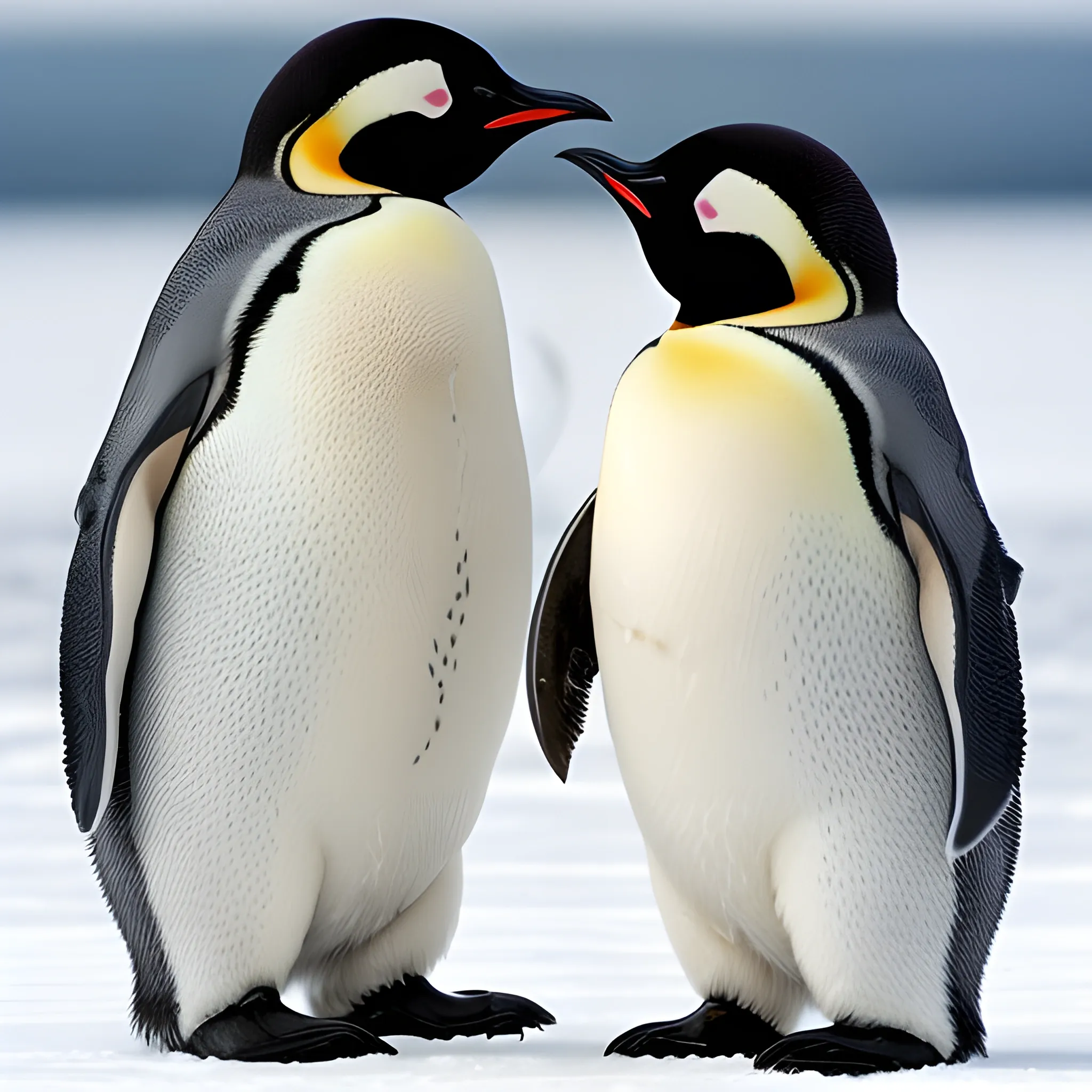 Photo, A newborn emperor penguin chick whose entire body is covered in fluffy black or silver feathers without yellow feathers.living in Antarctic