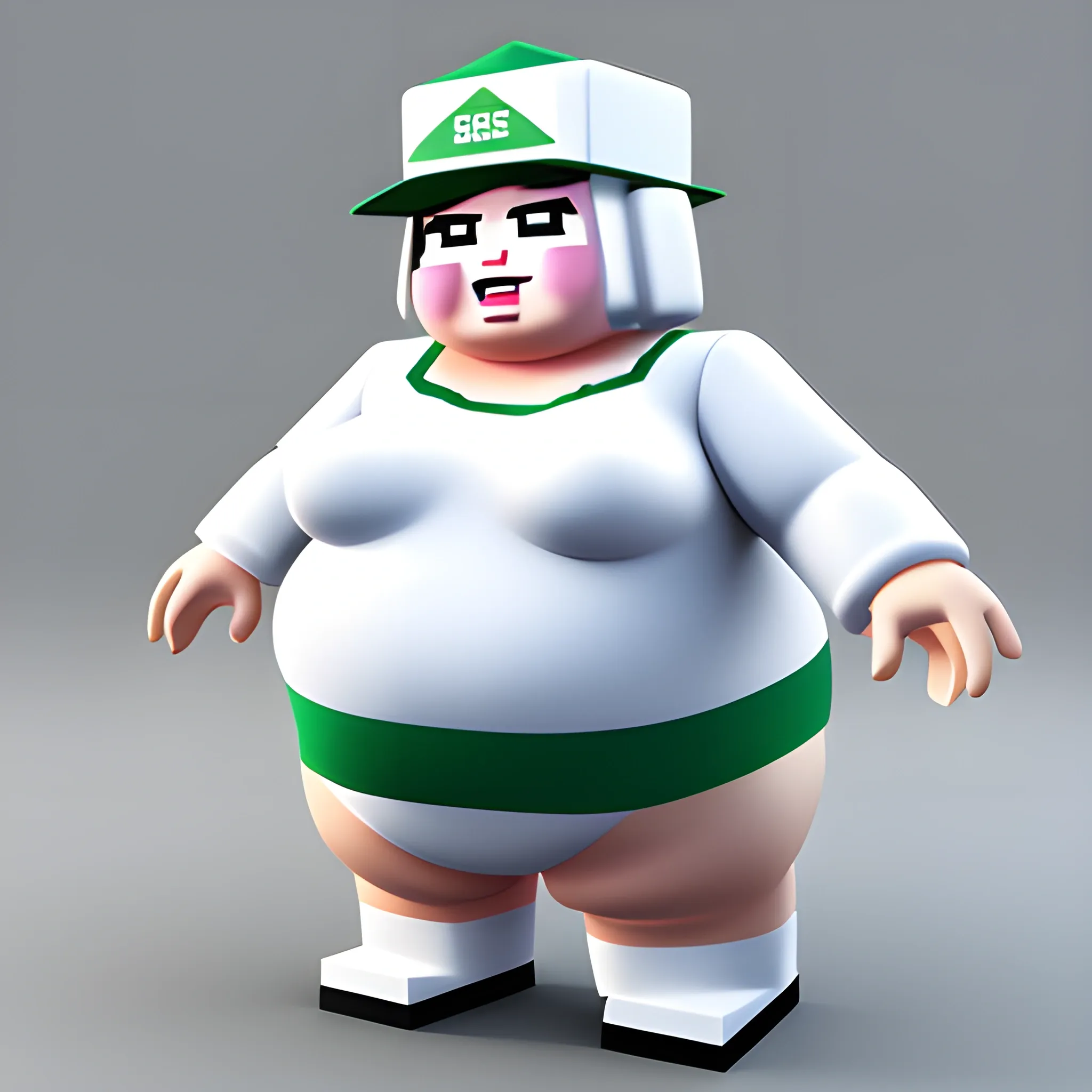 FAT ROBLOXIAN WOMAN, 3D