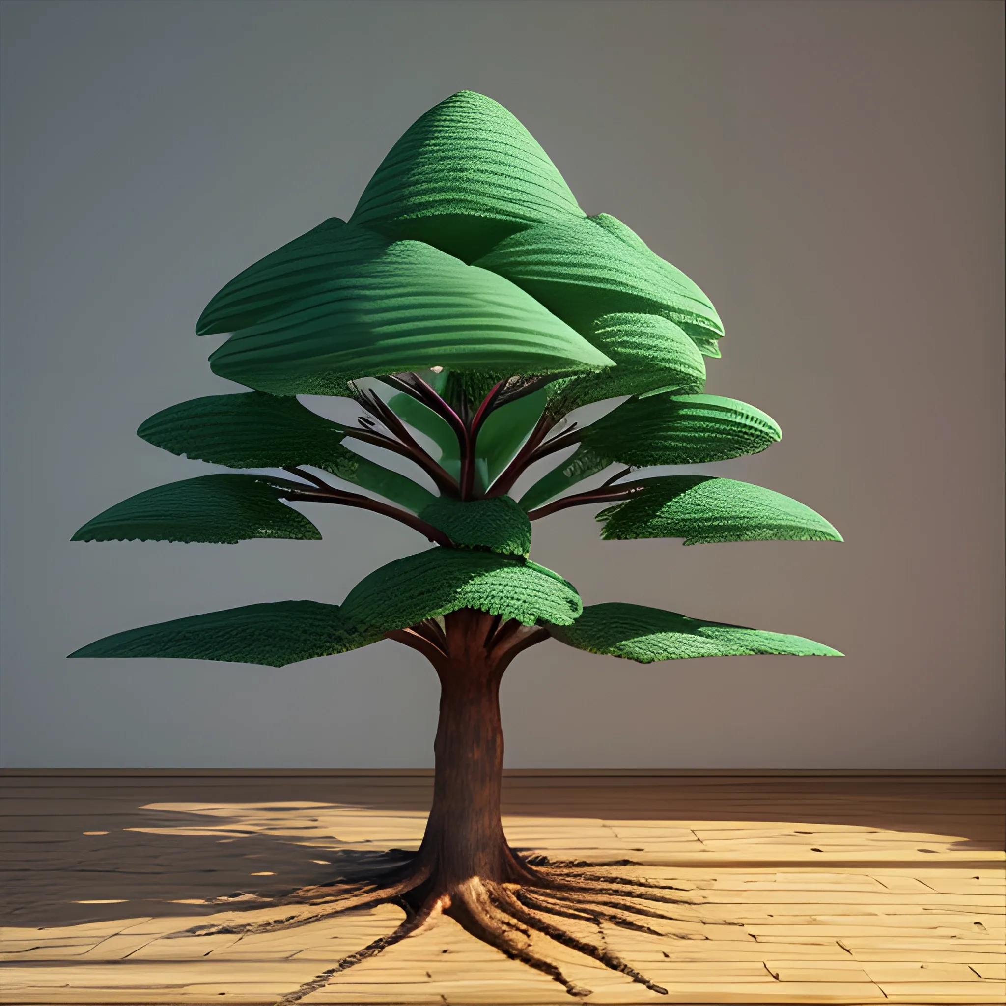 tree of chile the araucaria, 3d art, 3D, araucaria chilena, araucaria, astillas en el piso del arbol, 8k, cinematic scene