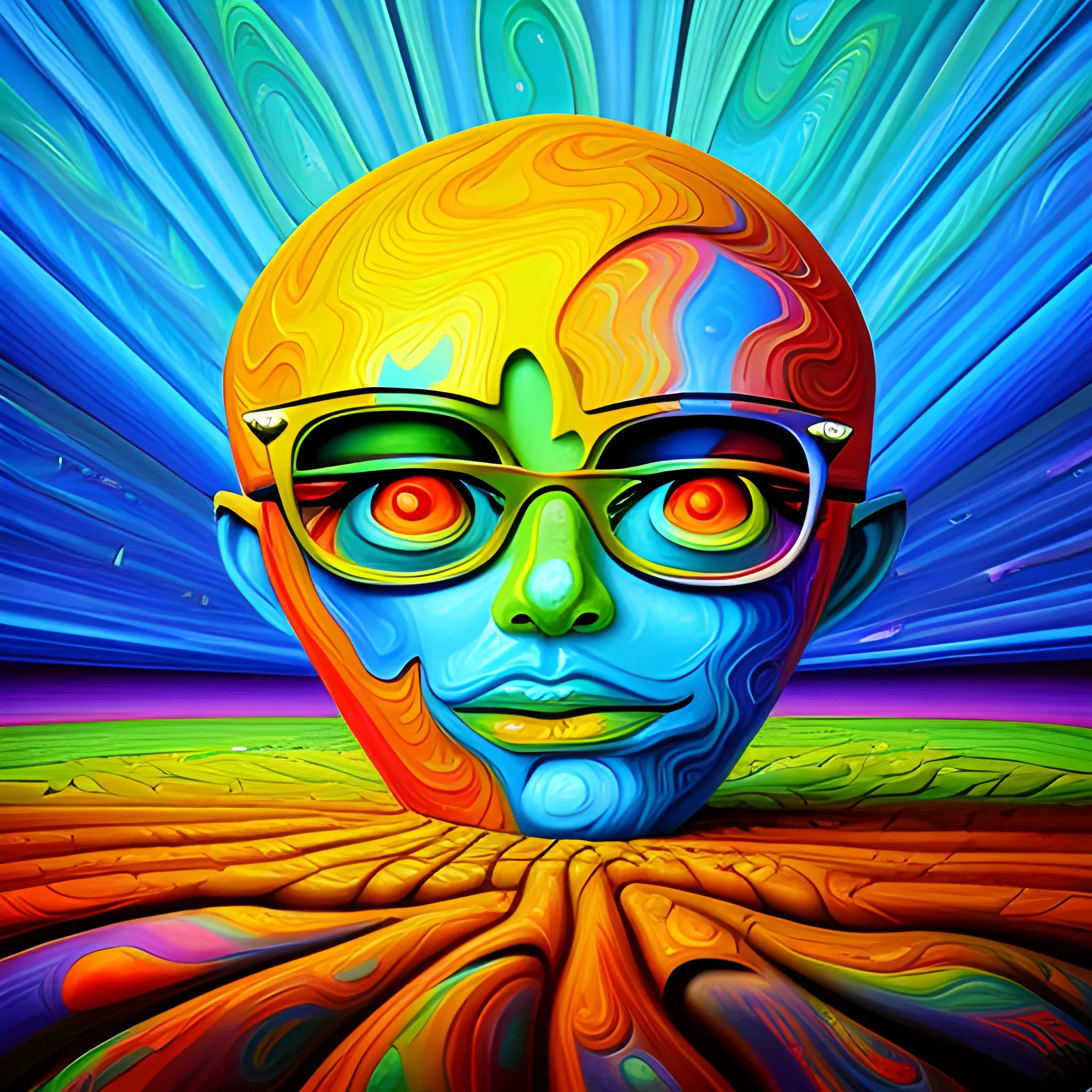 , Trippy, 3D, Oil Painting, Cartoon