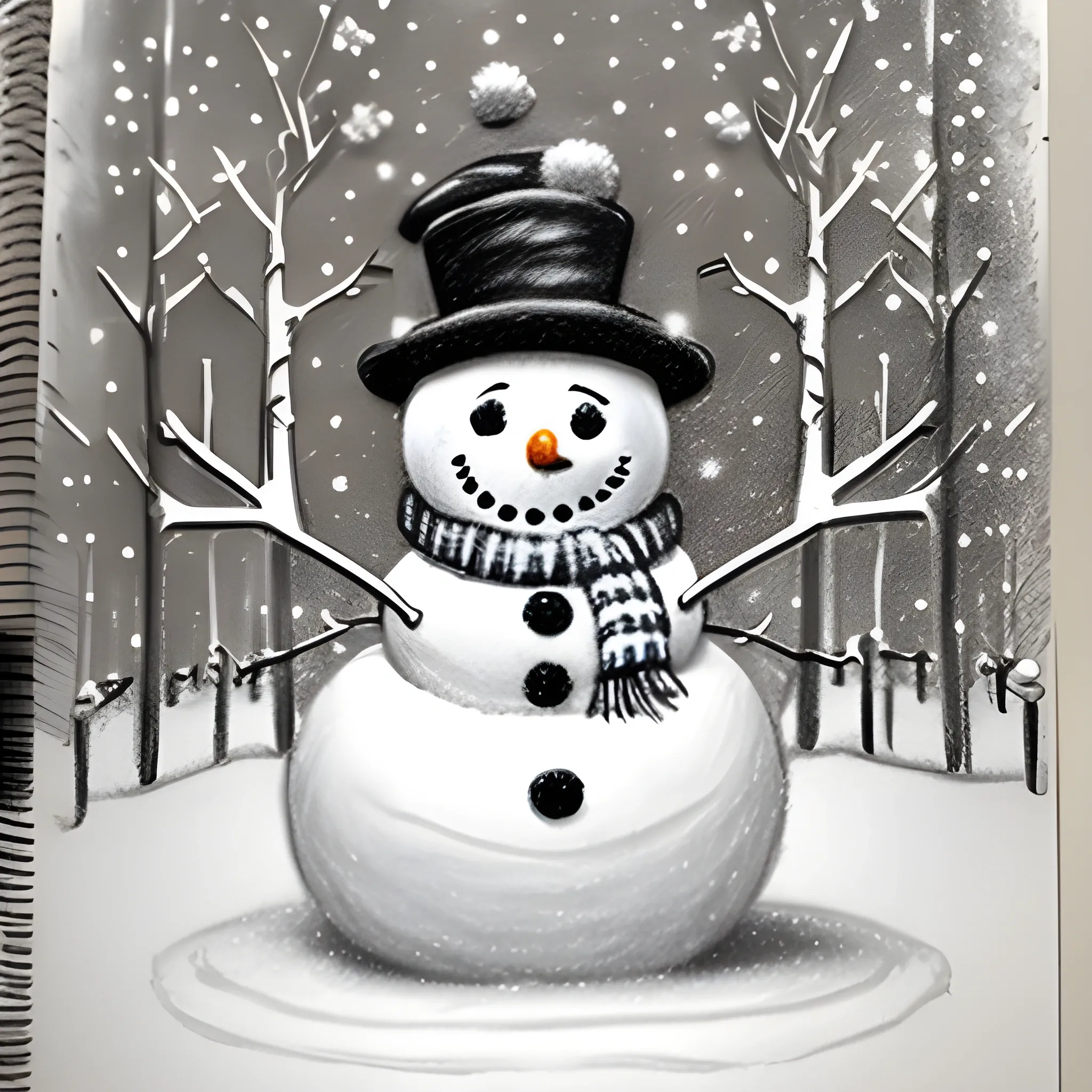 Cartoon Snowman Drawing Stock Illustration - Download Image Now - Drawing -  Art Product, Snowman, Anthropomorphic Smiley Face - iStock