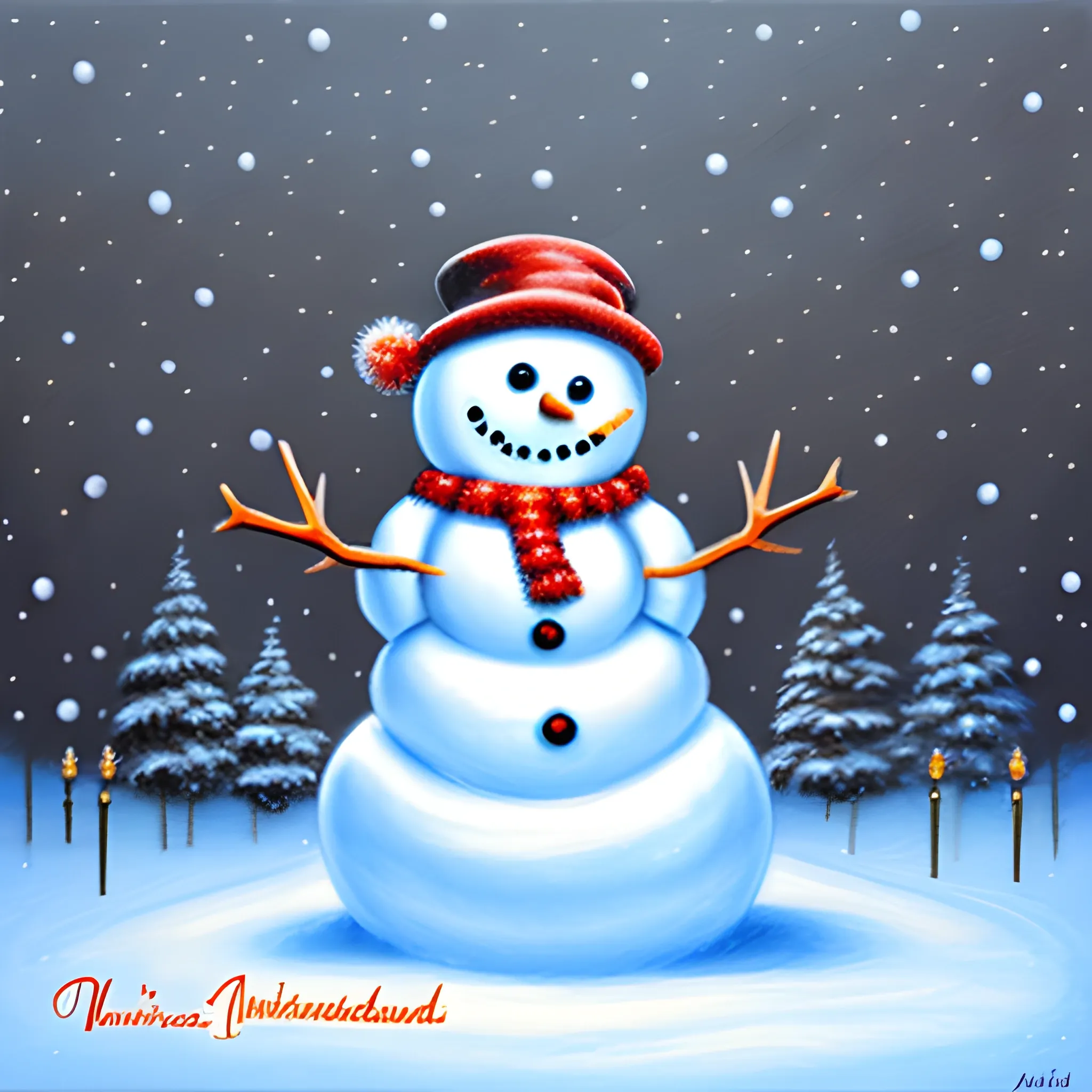 snowman wonderland, christmas

, Pencil Sketch, Oil Painting