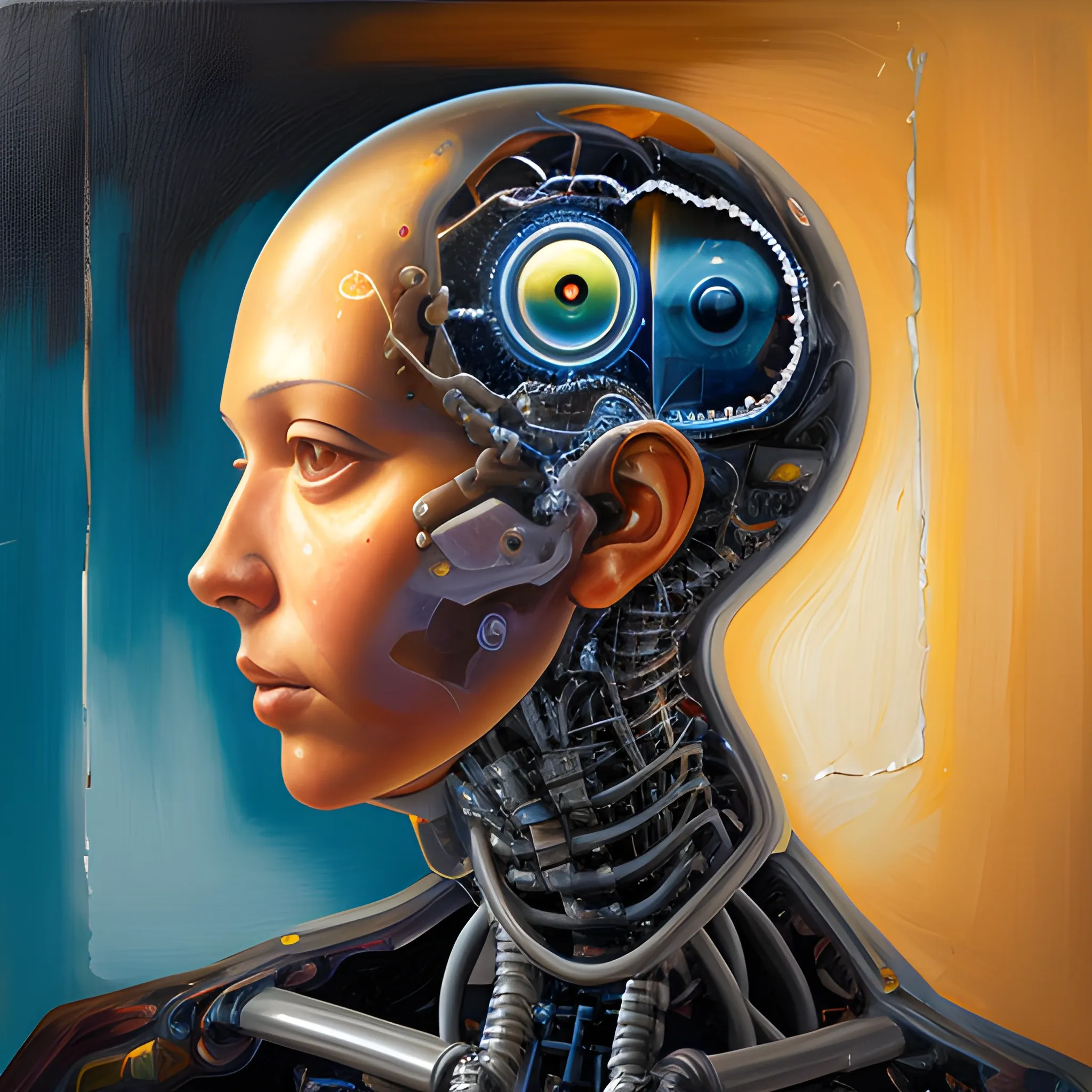 people,  Dimension, artificial intelligence, Oil Painting