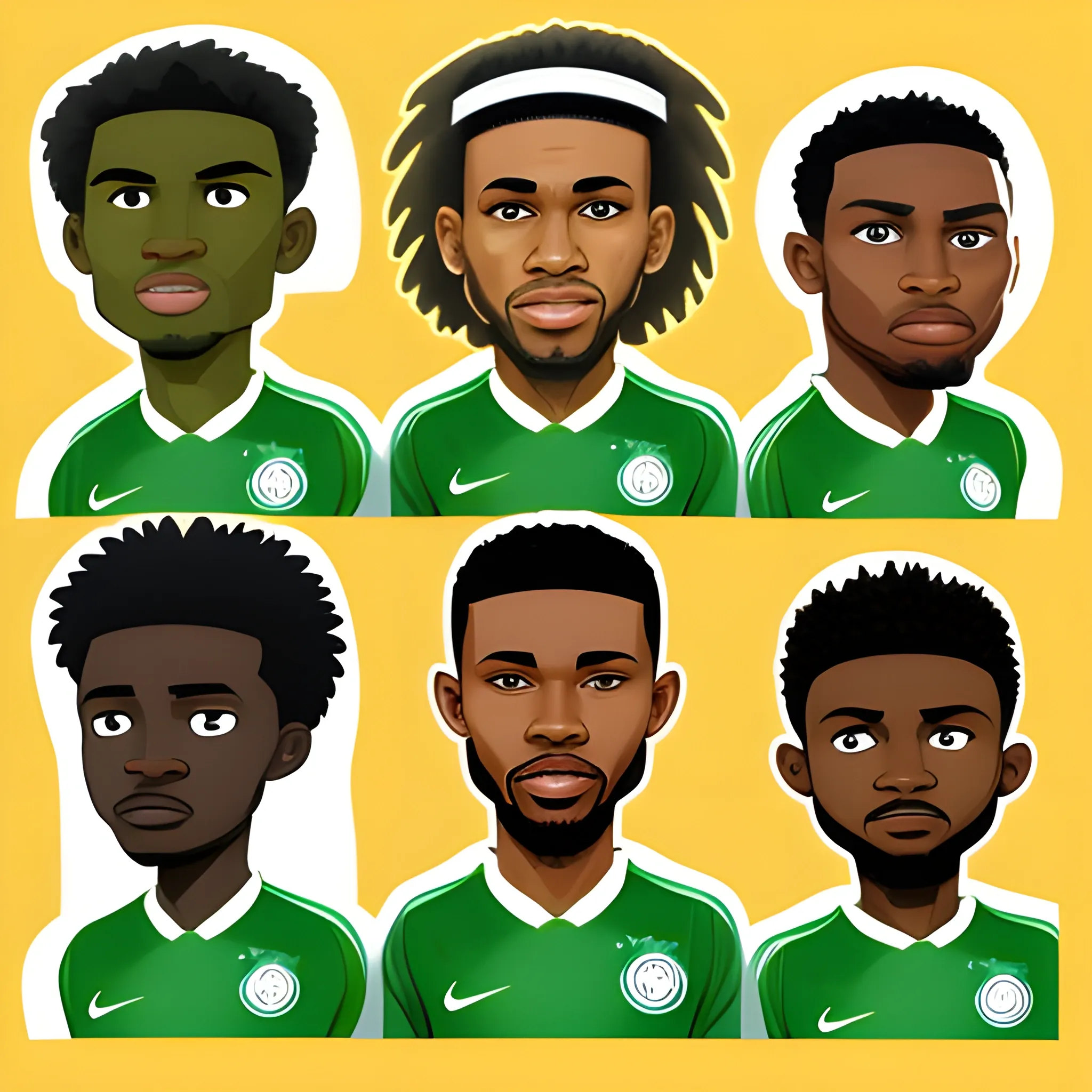 Nigeria football stars, Cartoon