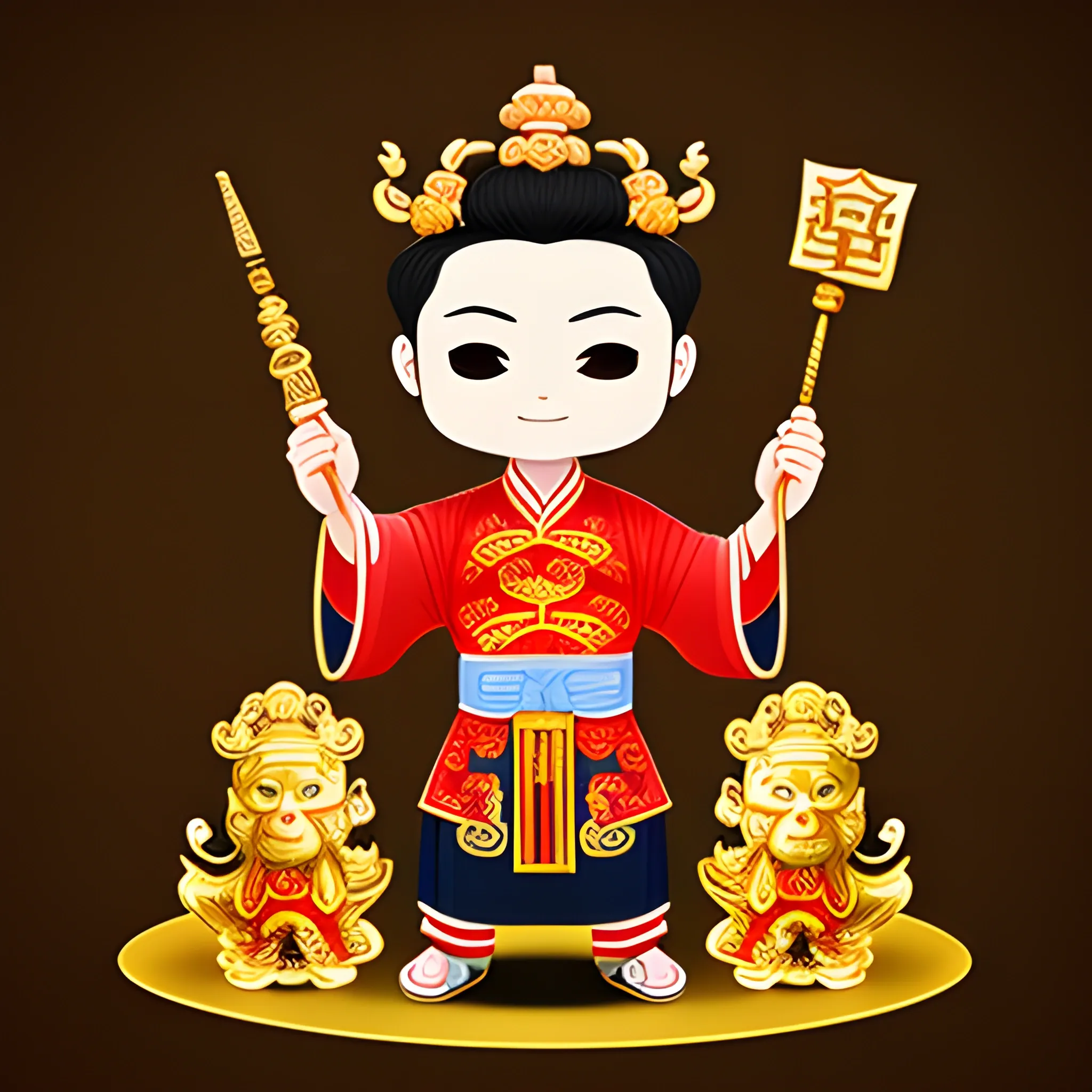 chibi chinese god of wealth
