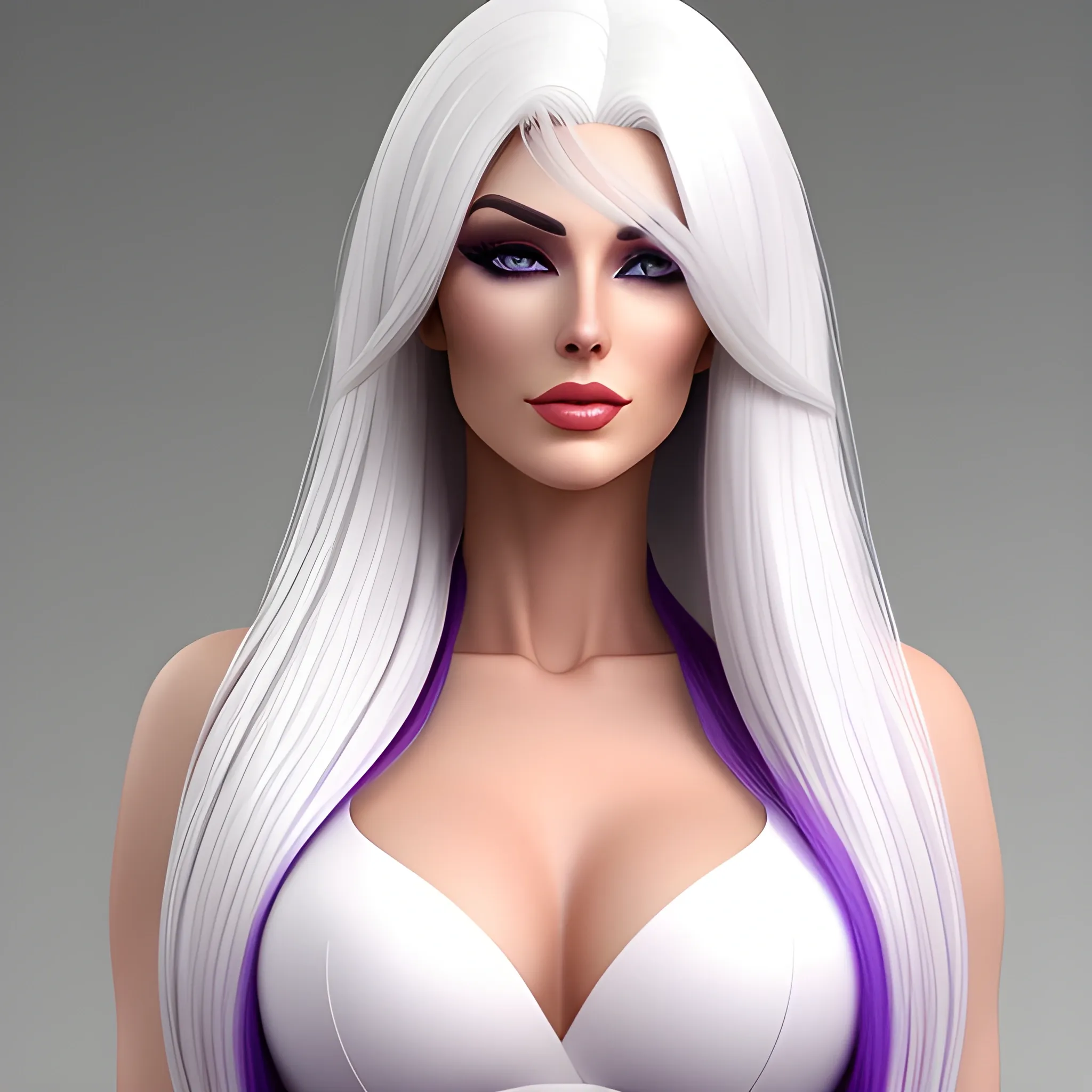 girl, full body, white hair, purple eyes, long hair, beautiful, teen, ultra realistic, 