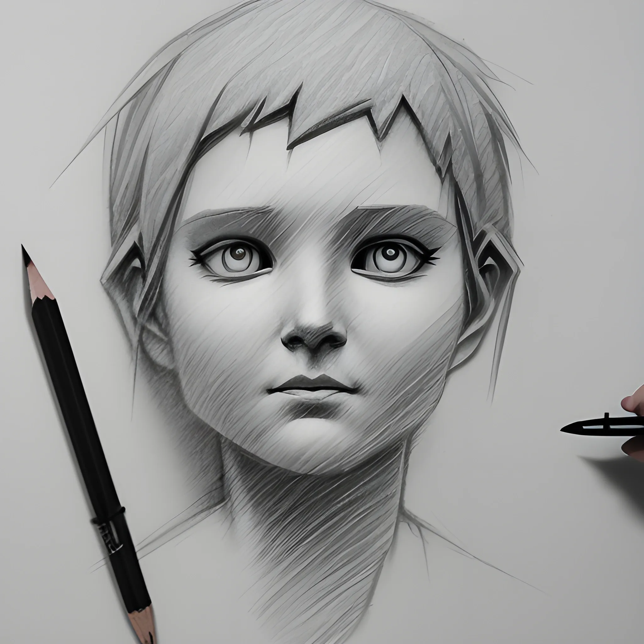 , Pencil Sketch, 3D