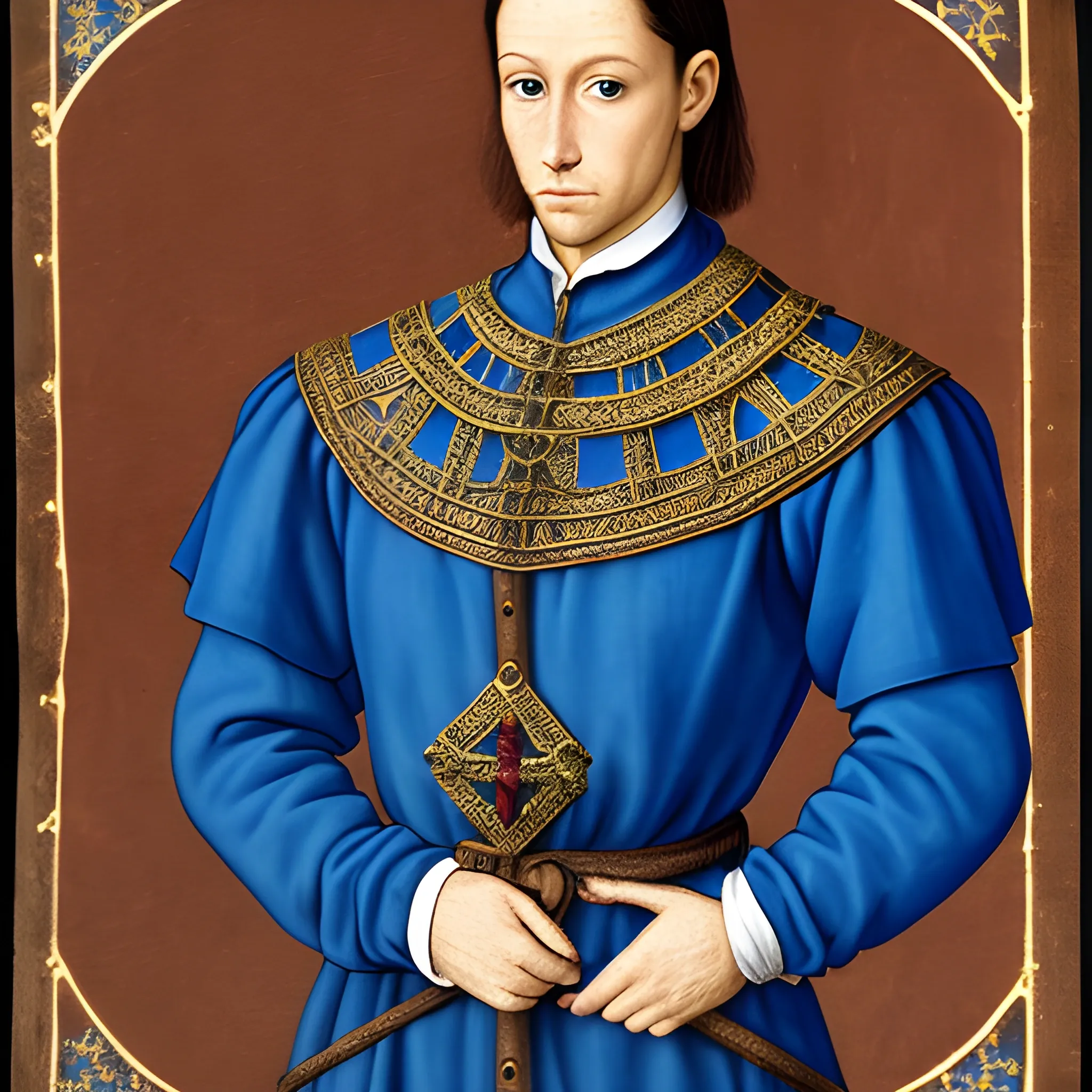 effete, well dressed medieval Illuskan male human, wearing blue clothing.
No background