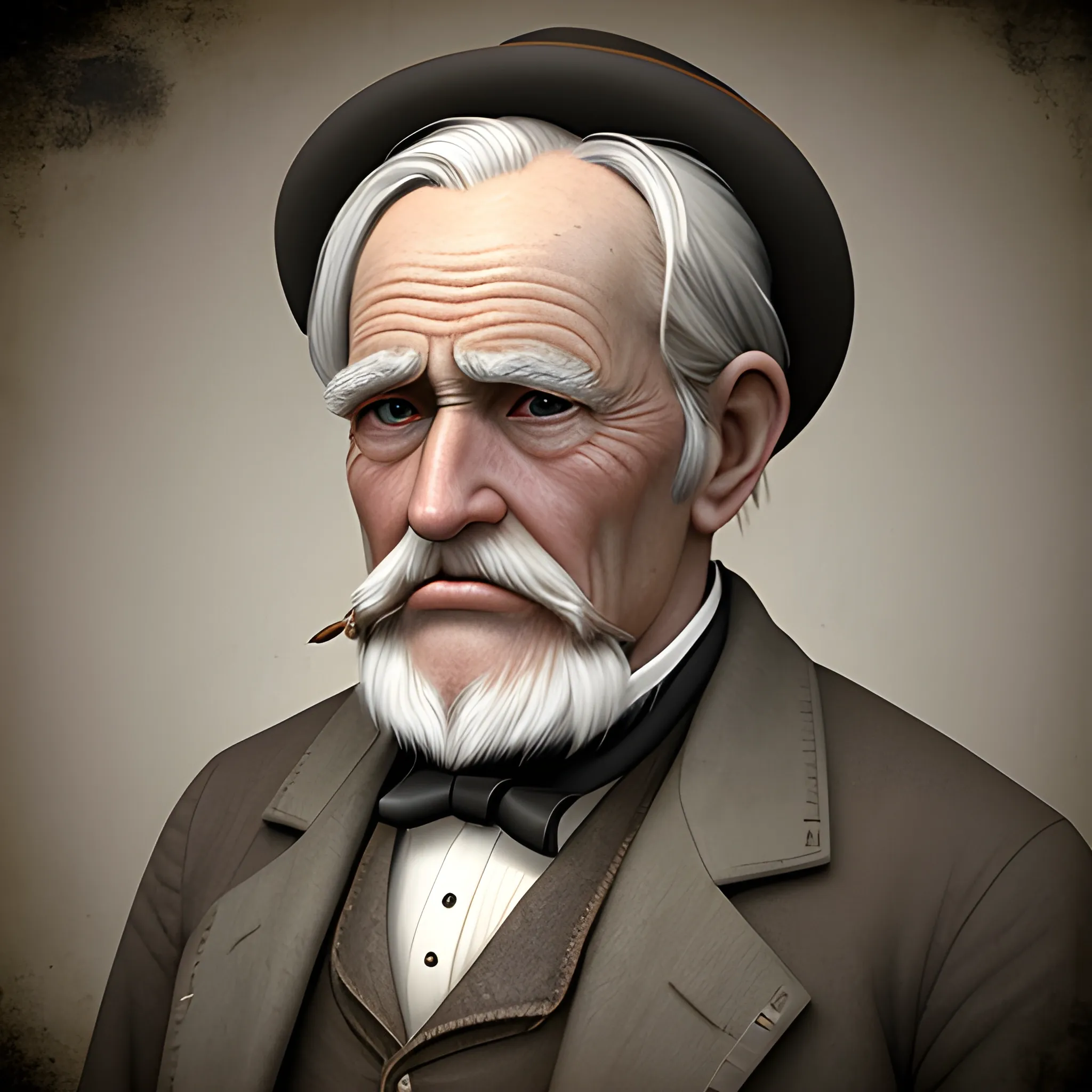 Old man 1800s realistic 
