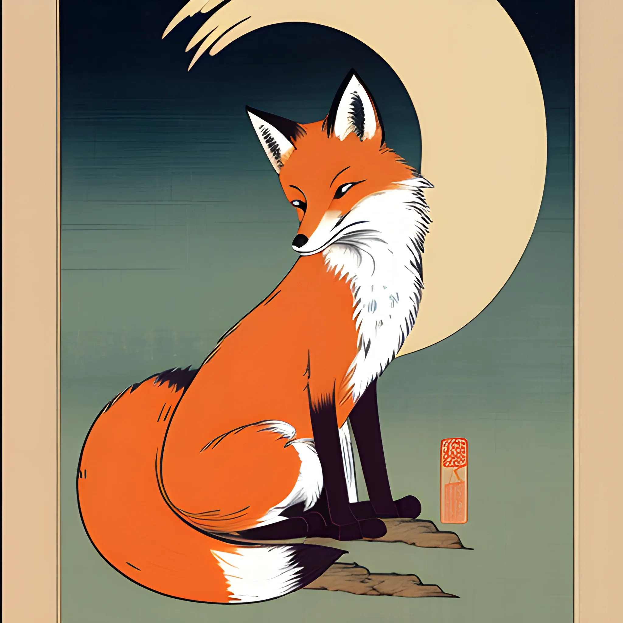 fox, Ukiyo-E