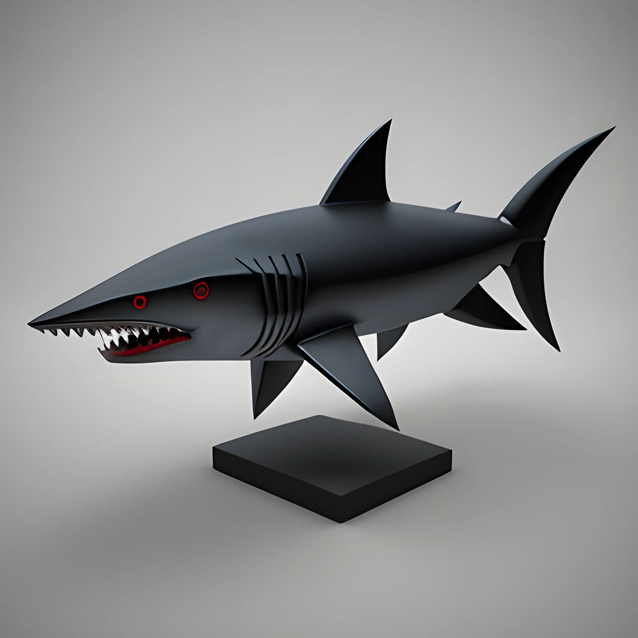 logo iron shark , 3D