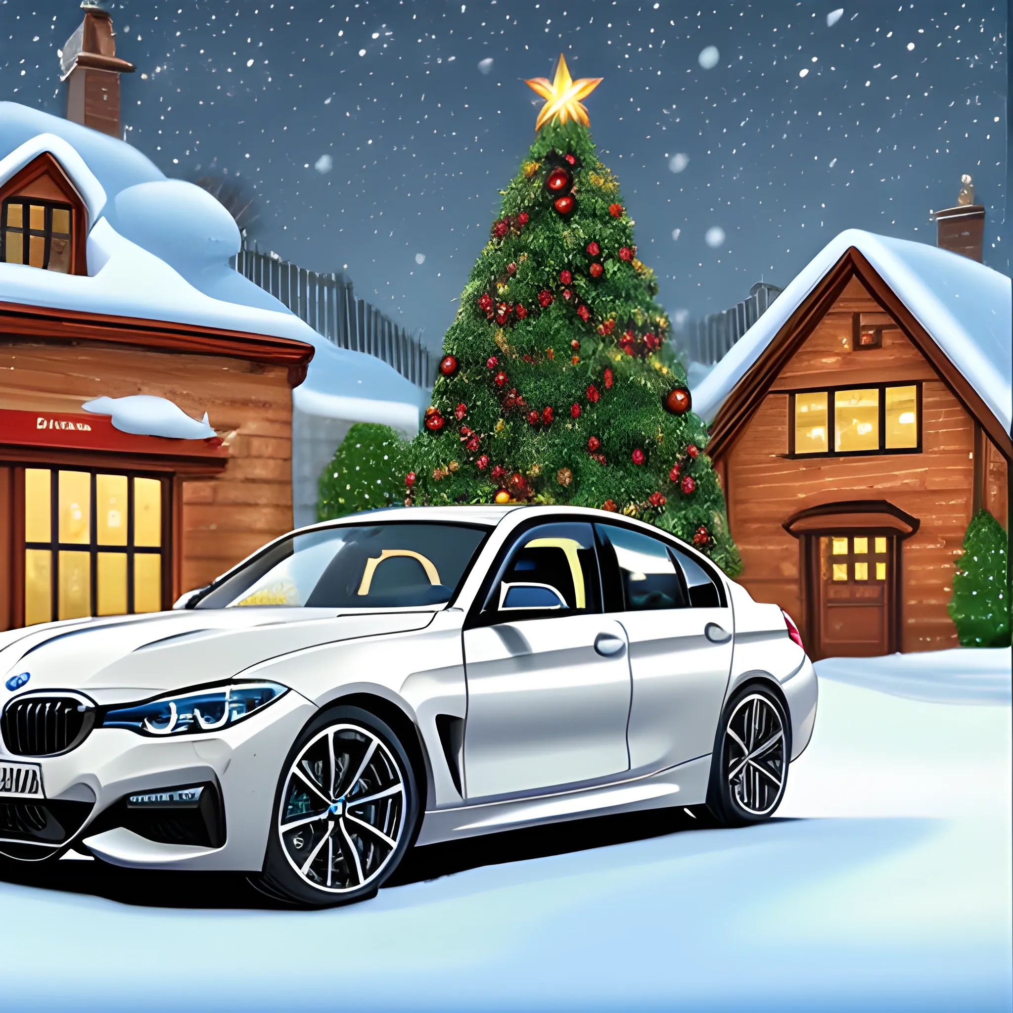 BMW, Quality, Christmas, Cartoon